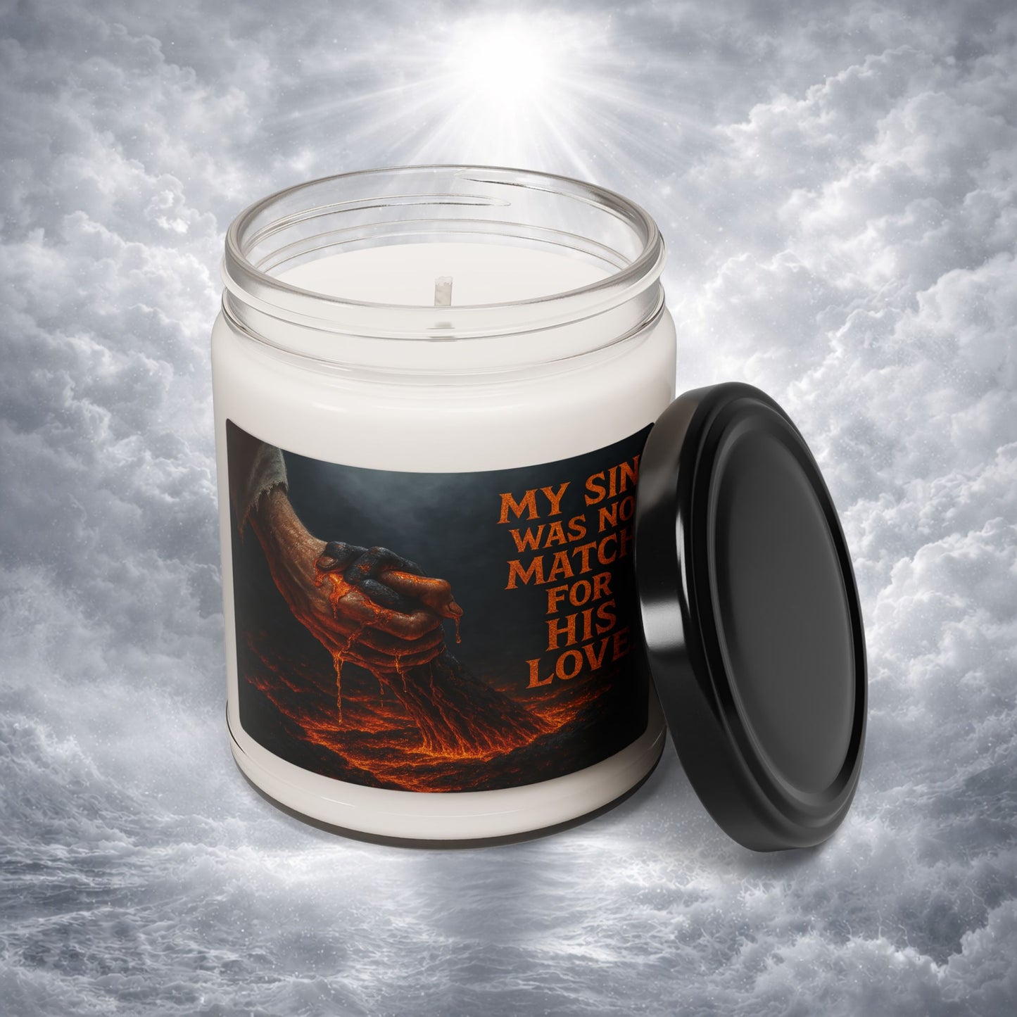 SOY CANDLE - MY SIN WAS NO MATCH FOR HIS LOVE