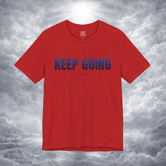 KEEP GOING Run With Endurance | Christian Tee | Hebrews 12: 1-2
