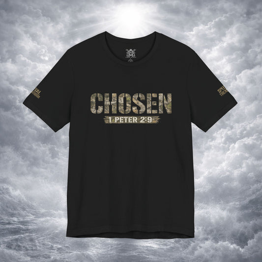 CHOSEN Camo Tee, Royal Priesthood, Special Treasure | 1 Peter 2:9 Christian Apparel