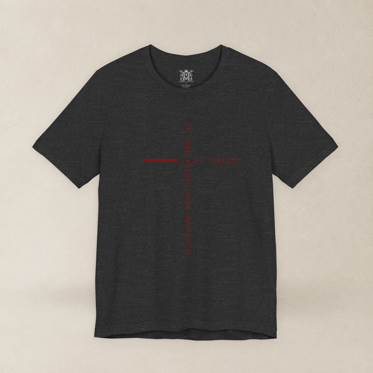 Yo También — Apocalipsis 4:11 Camiseta Cristiana Cruz Tipográfica | Christ Scouts