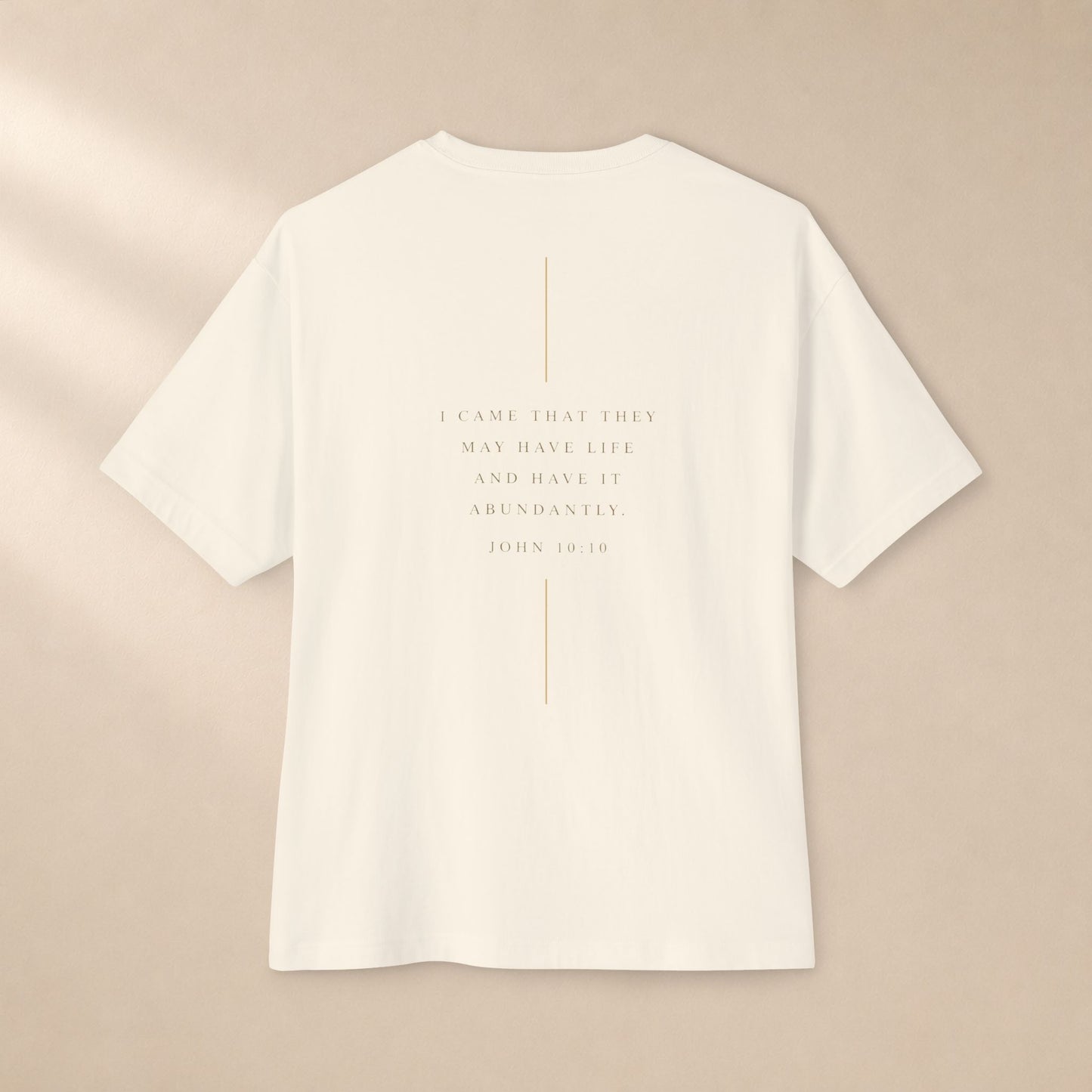 Abundant Life Oversized Boxy Tee | John 10:10 Christian Shirt | Have Life Abundantly