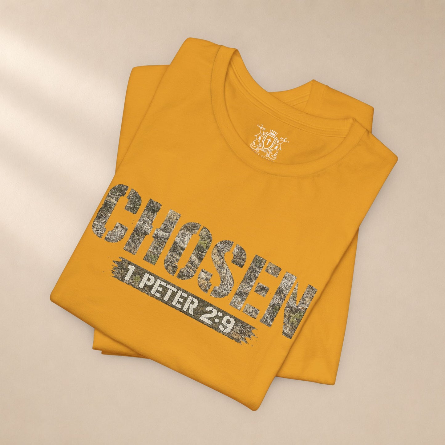 CHOSEN Camo Tee, Royal Priesthood, Special Treasure | 1 Peter 2:9 Christian Apparel