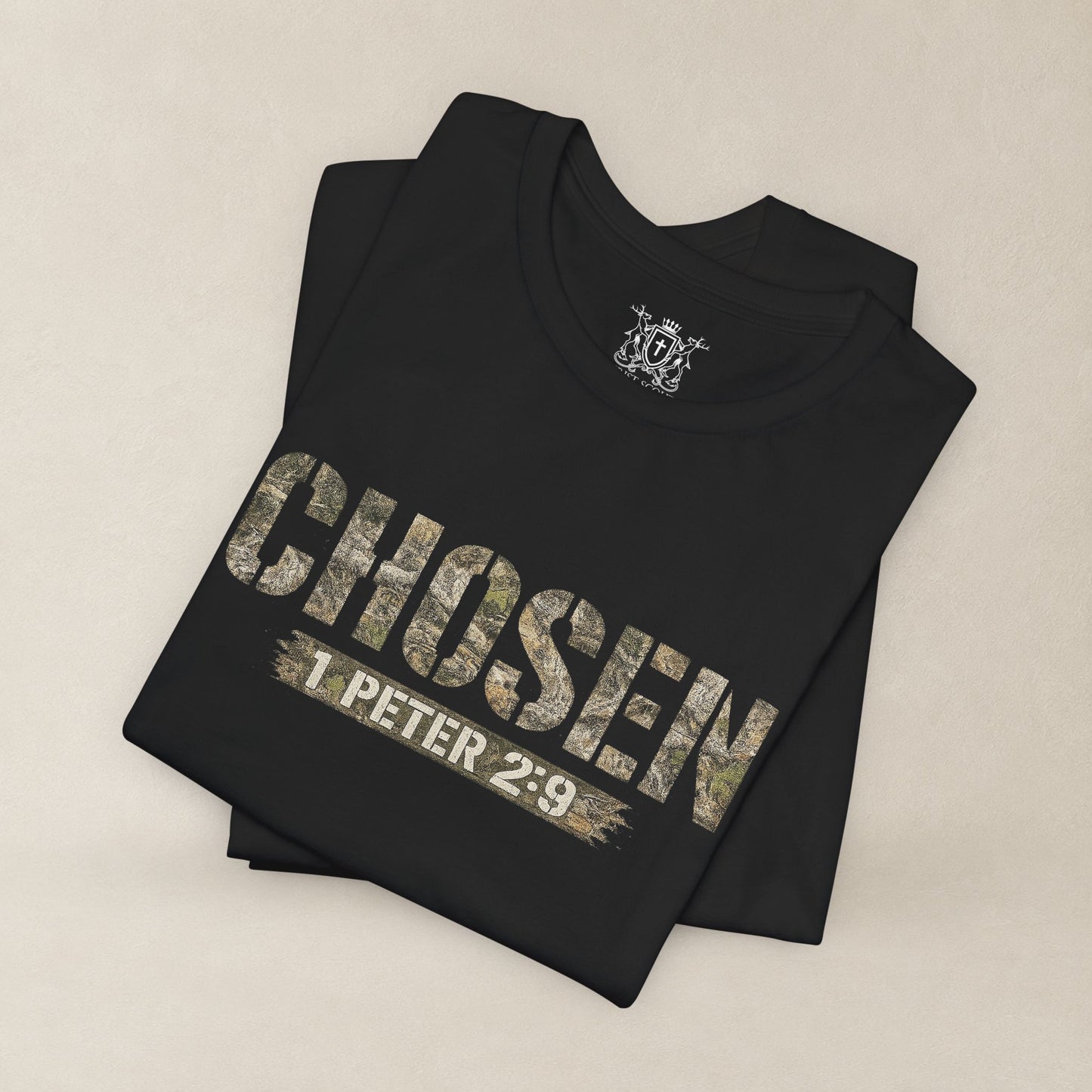 CHOSEN Camo Tee, Royal Priesthood, Special Treasure | 1 Peter 2:9 Christian Apparel