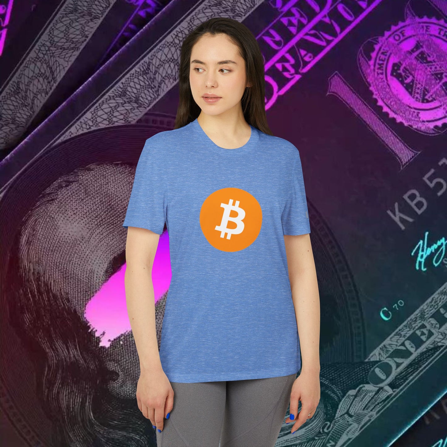 adidas® Unisex Sport T-shirt ( Bitcoin - BTC ) big logo