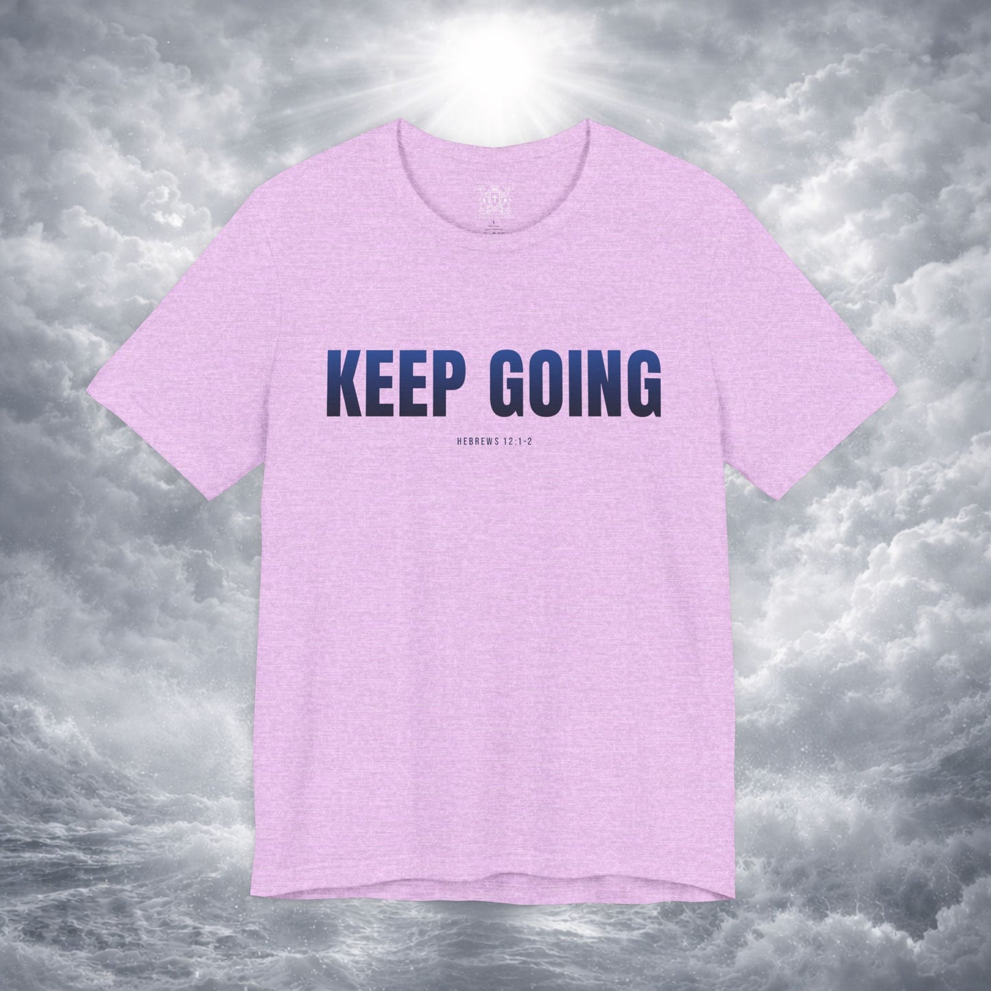 KEEP GOING Run With Endurance | Christian Tee | Hebrews 12: 1-2