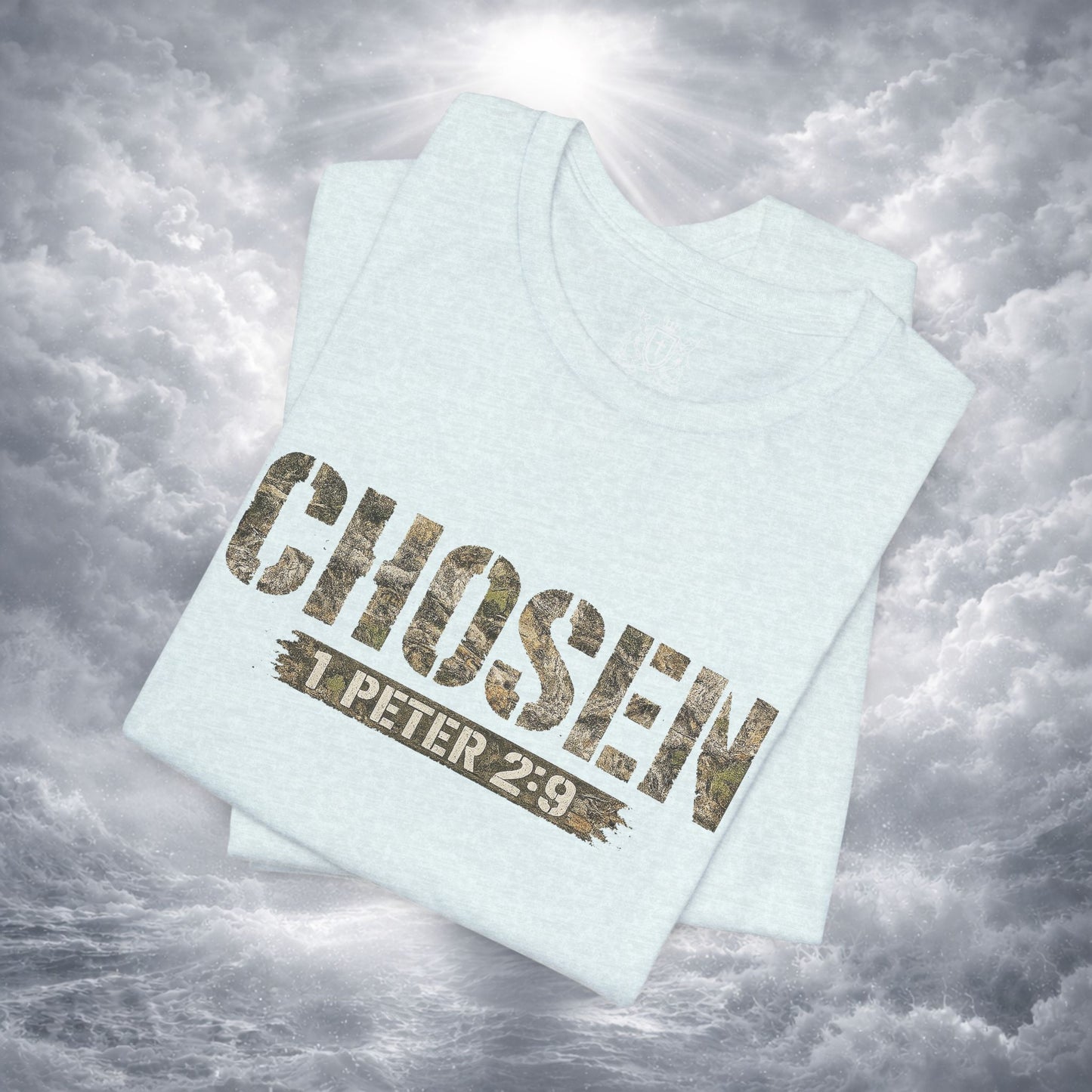 CHOSEN Camo Tee, Royal Priesthood, Special Treasure | 1 Peter 2:9 Christian Apparel