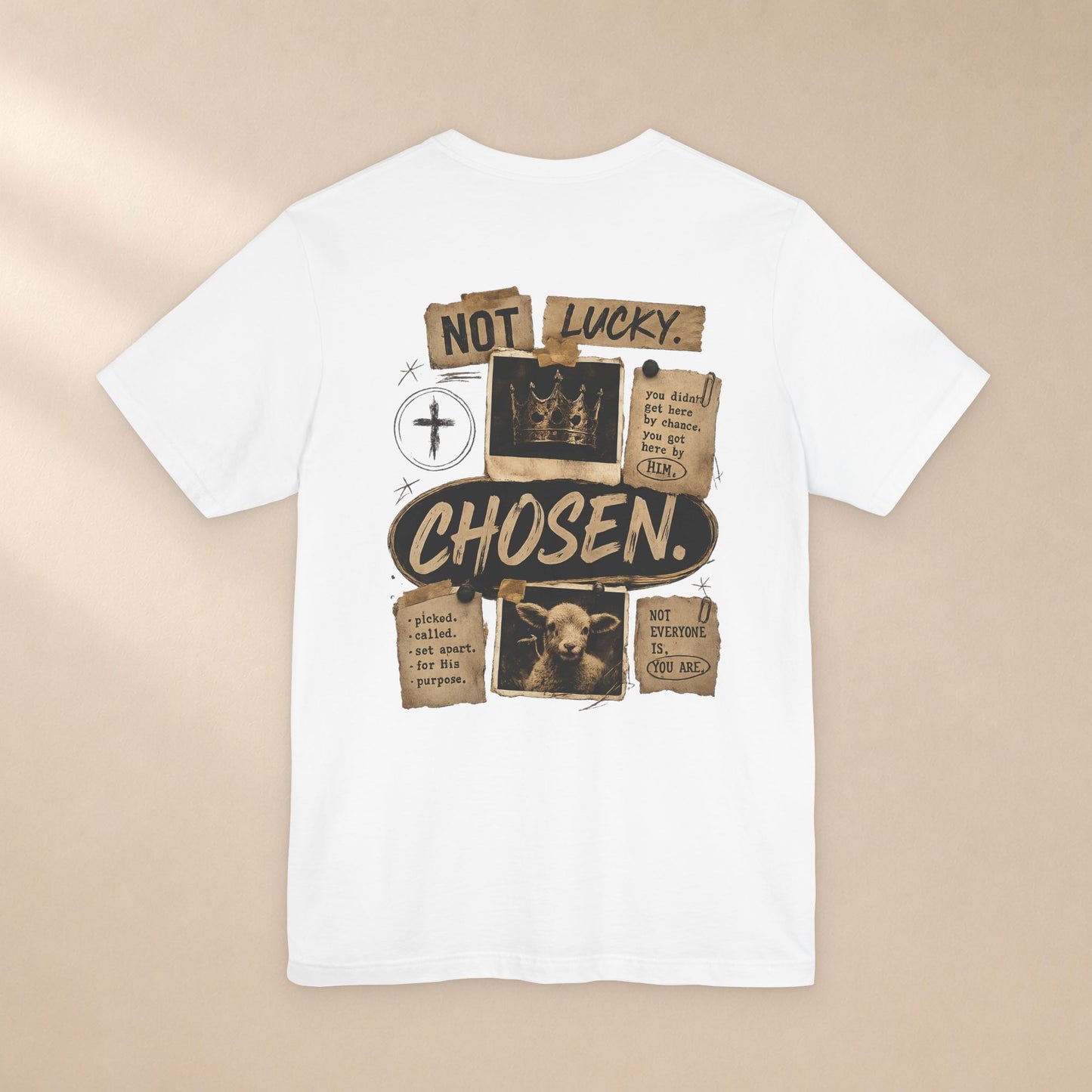Not Lucky. Chosen. | Christian Graphic Tee | 1 Peter 2:9
