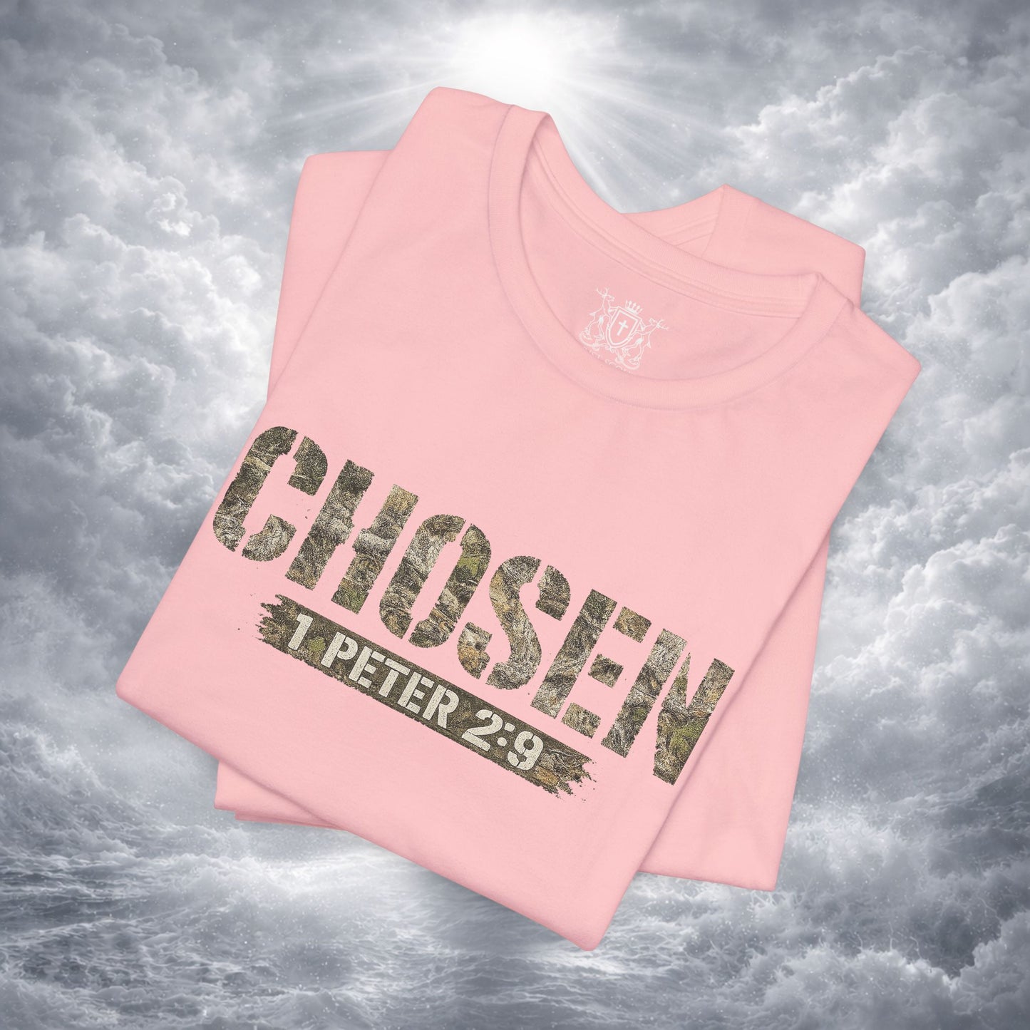 CHOSEN Camo Tee, Royal Priesthood, Special Treasure | 1 Peter 2:9 Christian Apparel