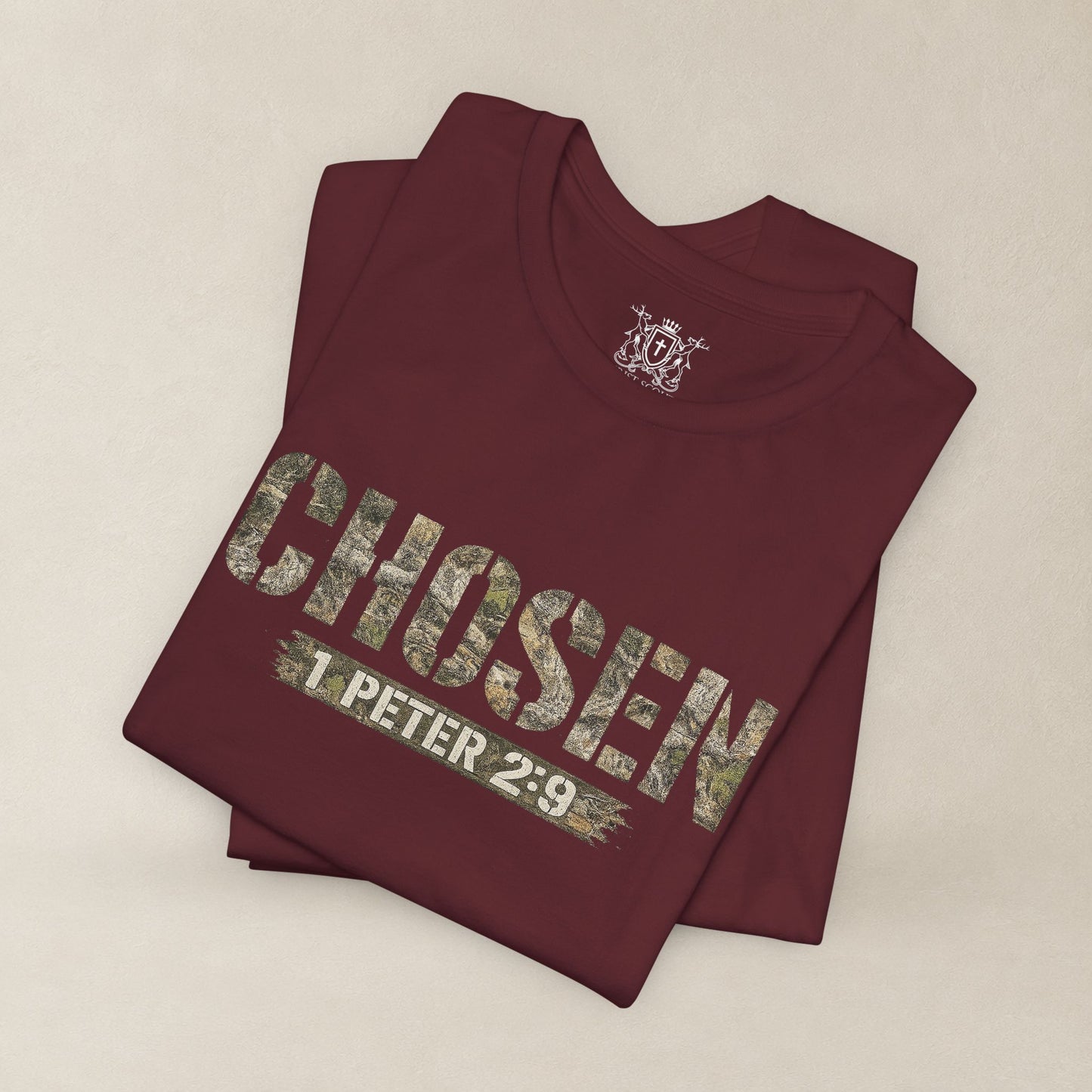 CHOSEN Camo Tee, Royal Priesthood, Special Treasure | 1 Peter 2:9 Christian Apparel