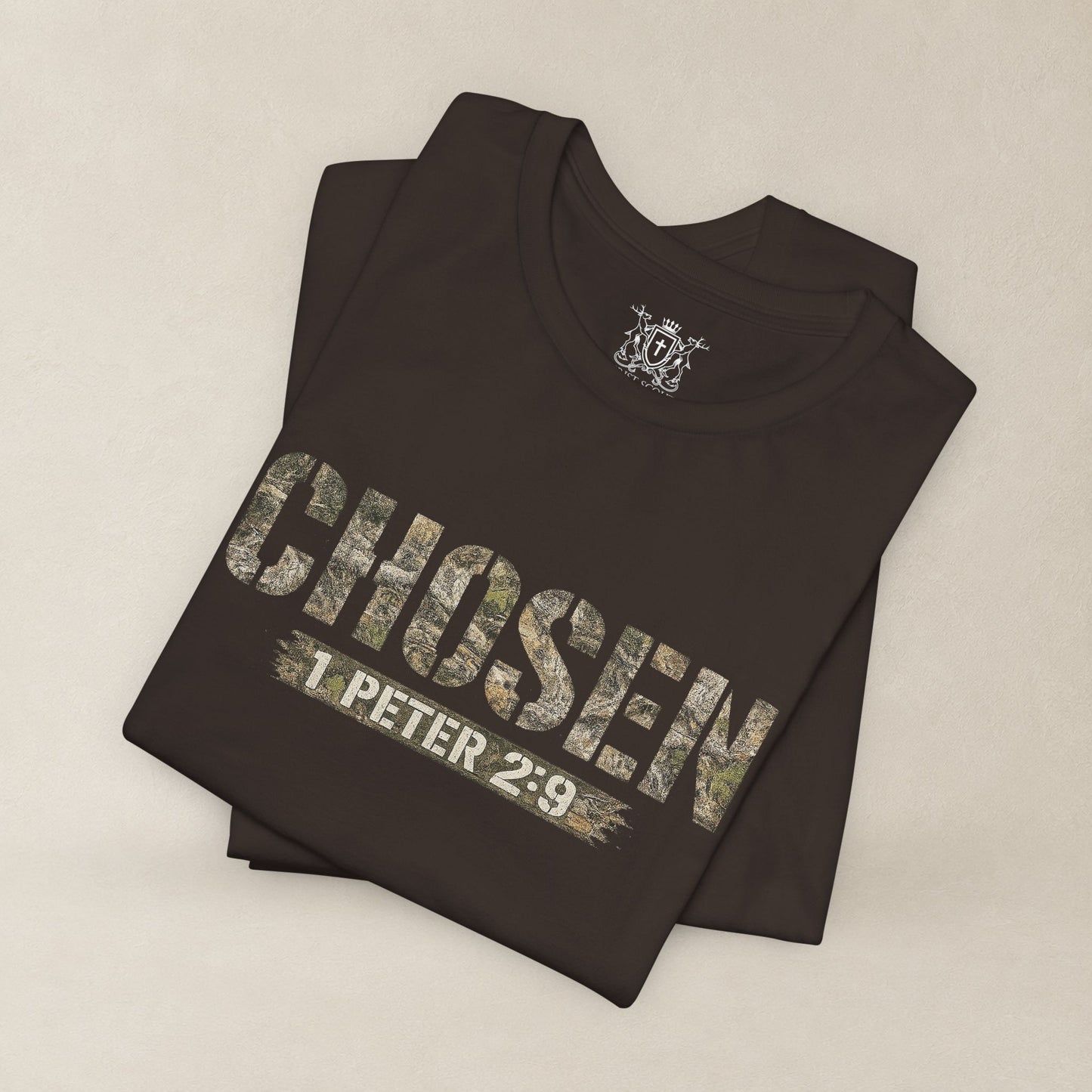 CHOSEN Camo Tee, Royal Priesthood, Special Treasure | 1 Peter 2:9 Christian Apparel