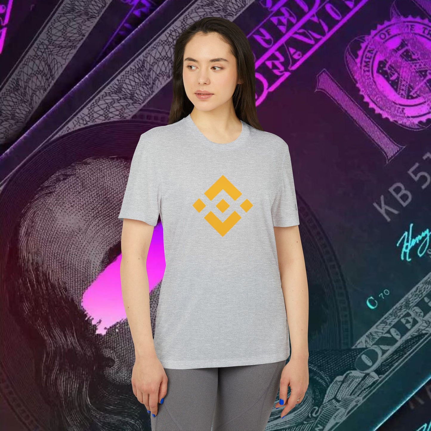 adidas® Unisex Sport T-shirt ( Binance - BNB ) big logo