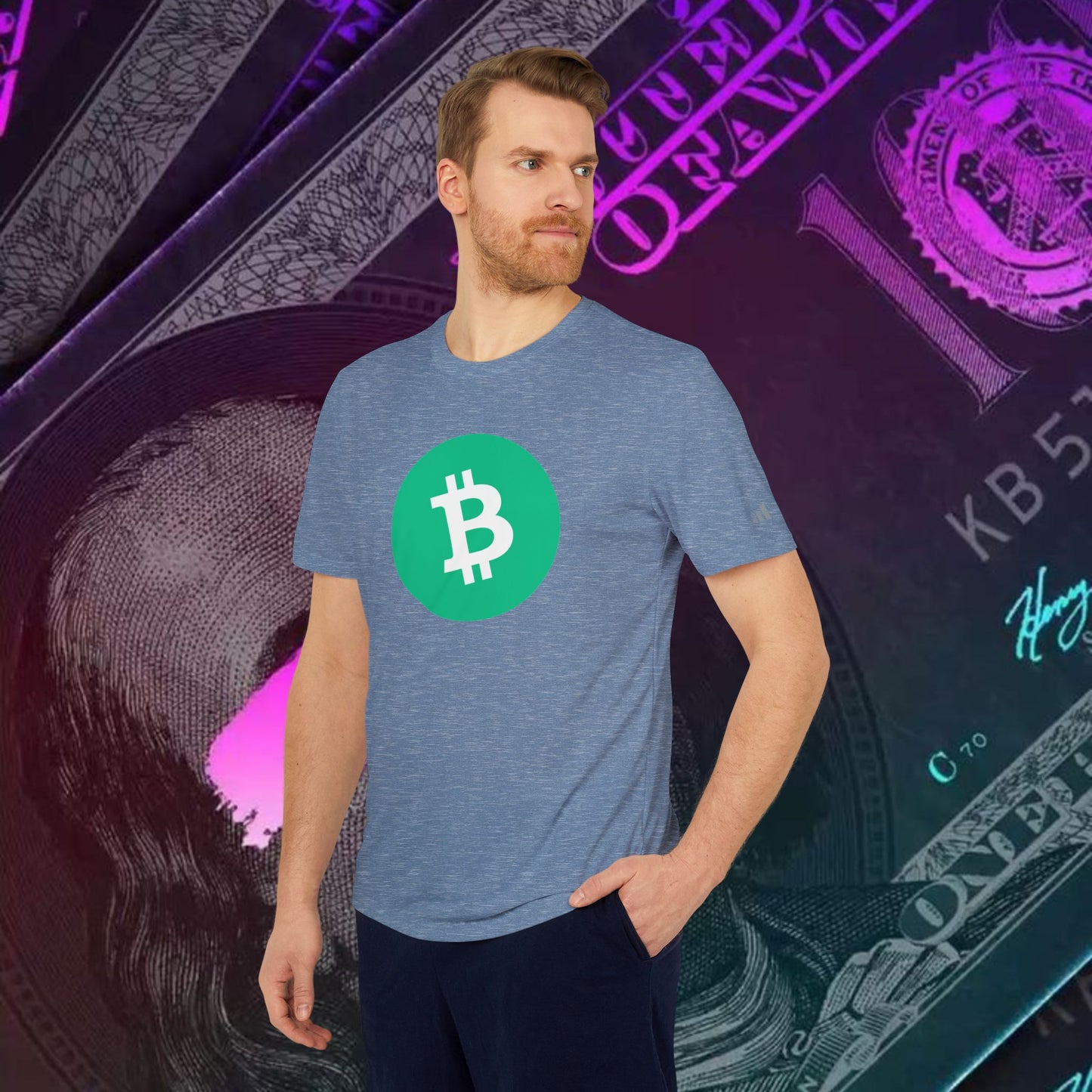 adidas® Unisex Sport T-shirt ( Bitcoin Cash - BCH ) big logo