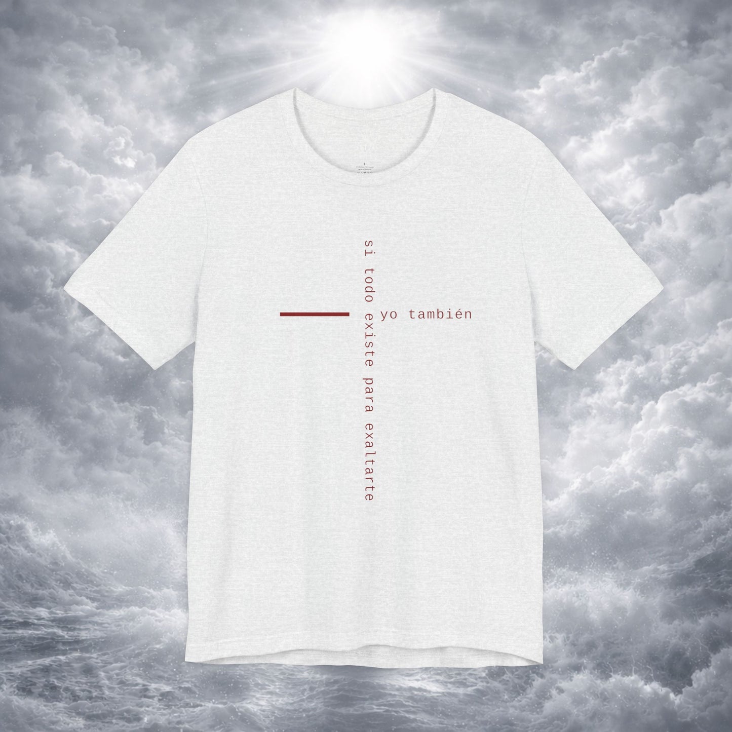 Yo También — Apocalipsis 4:11 Camiseta Cristiana Cruz Tipográfica | Christ Scouts