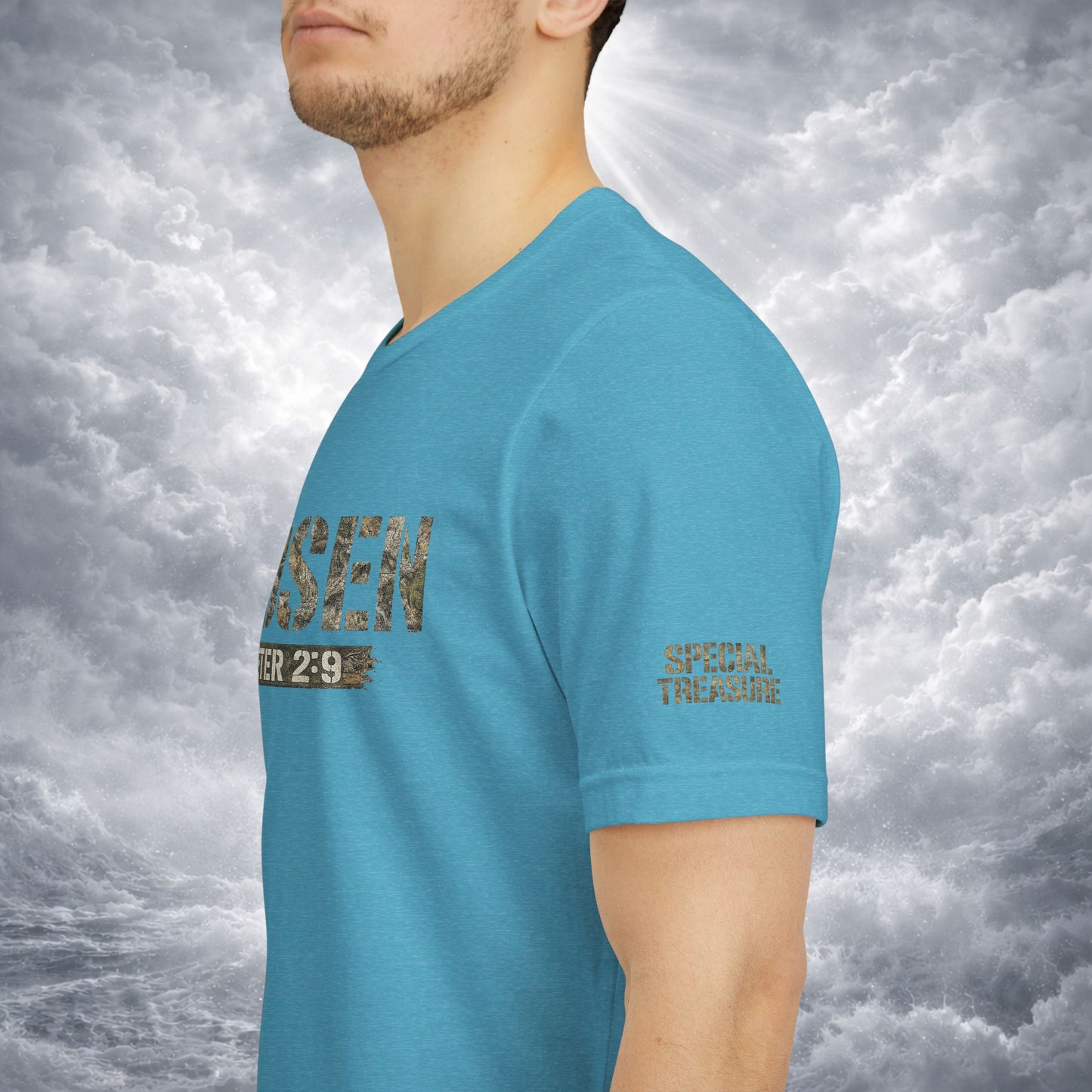 CHOSEN Camo Tee, Royal Priesthood, Special Treasure | 1 Peter 2:9 Christian Apparel