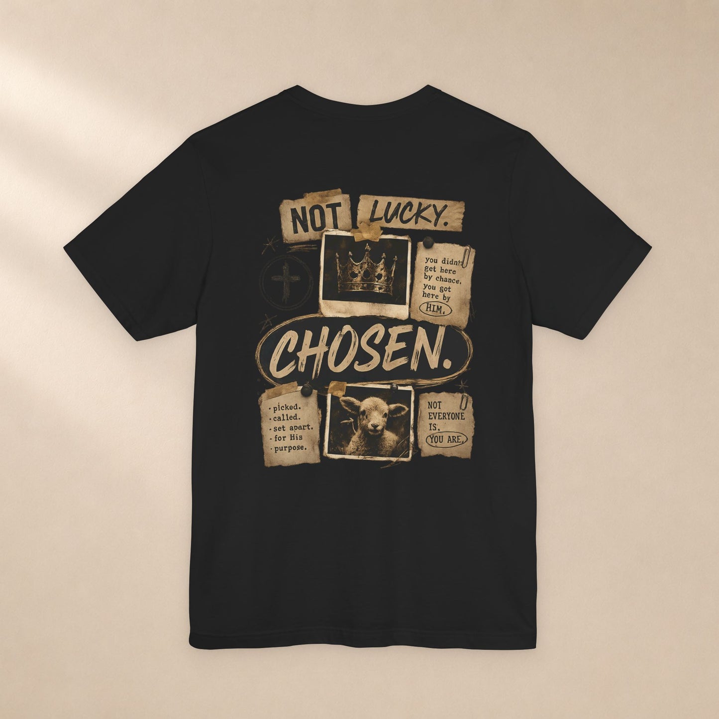Not Lucky. Chosen. | Christian Graphic Tee | 1 Peter 2:9