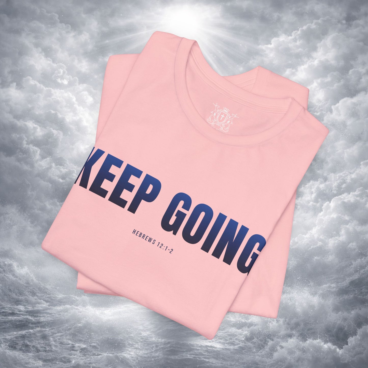 KEEP GOING Run With Endurance | Christian Tee | Hebrews 12: 1-2