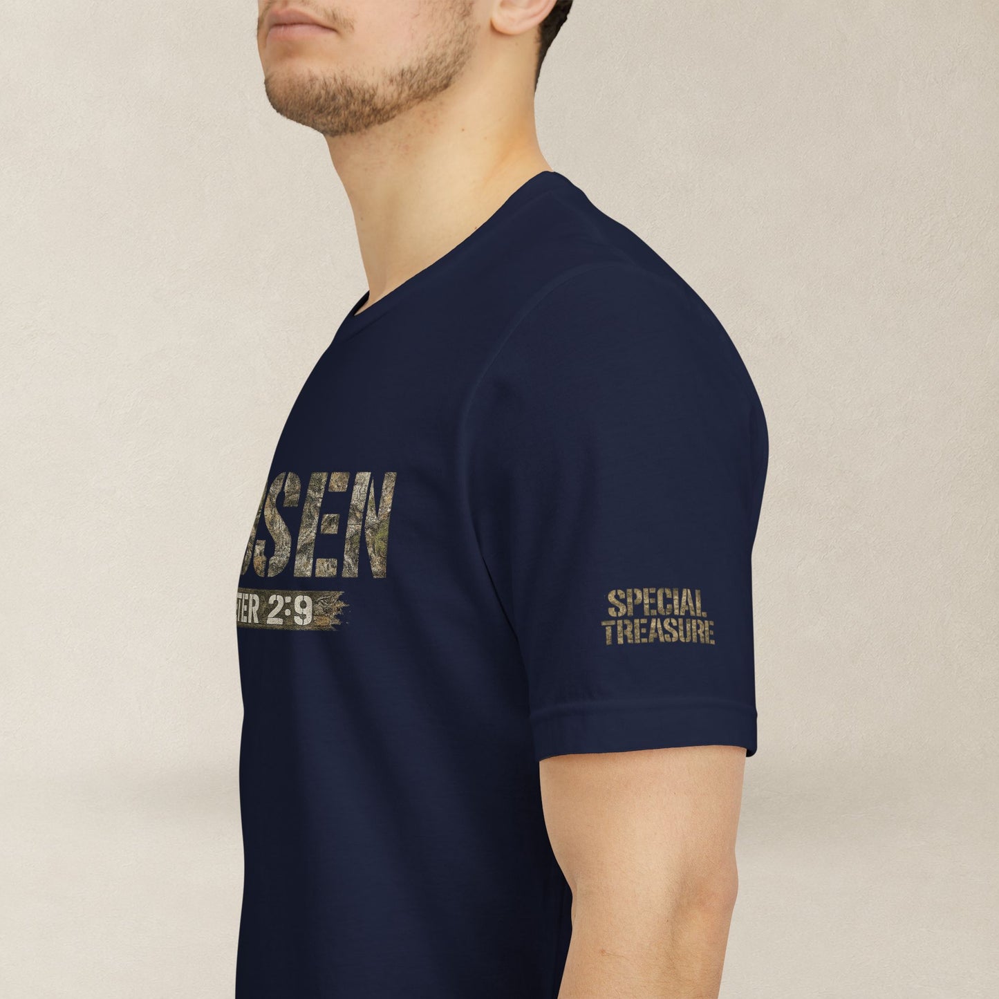 CHOSEN Camo Tee, Royal Priesthood, Special Treasure | 1 Peter 2:9 Christian Apparel