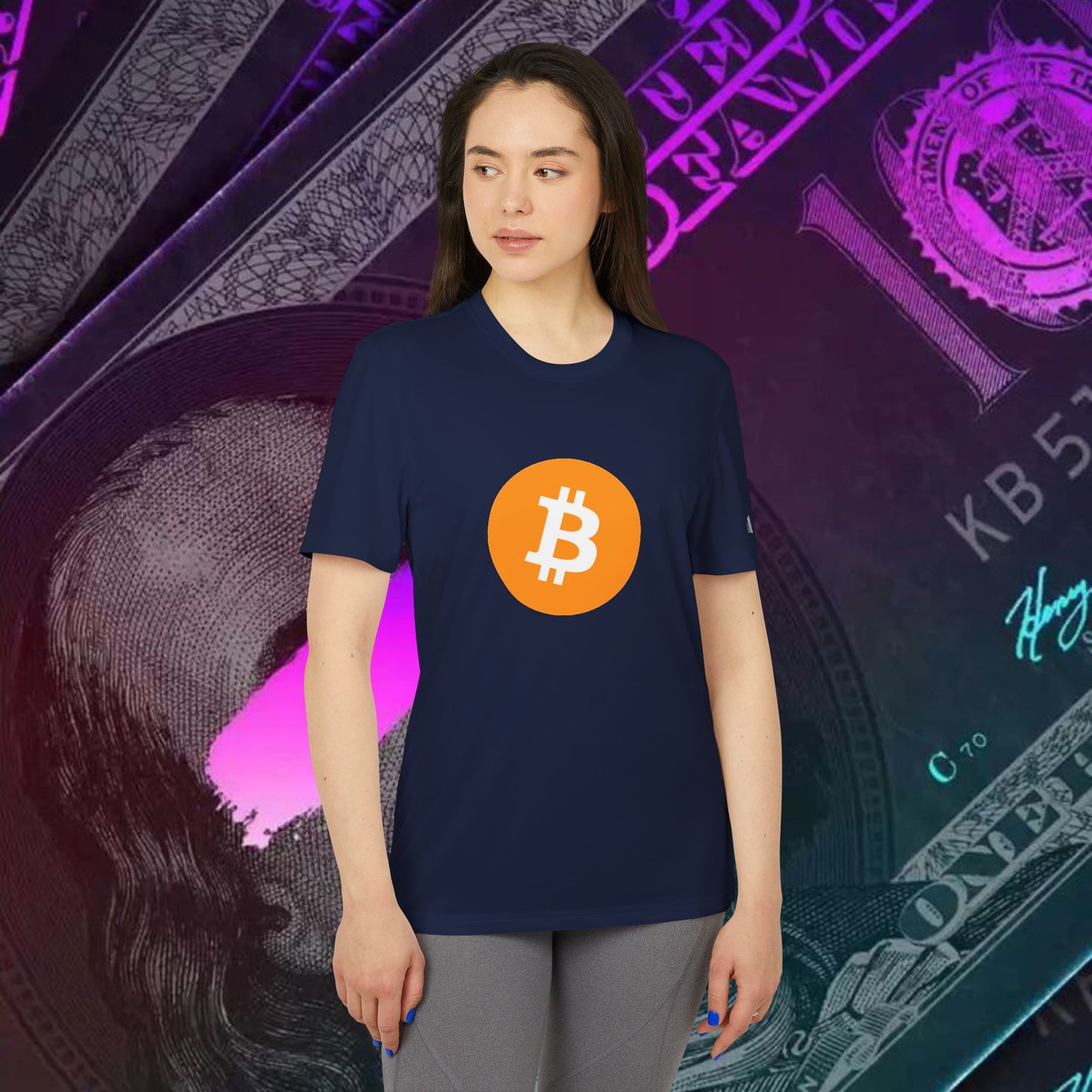 adidas® Unisex Sport T-shirt ( Bitcoin - BTC ) big logo