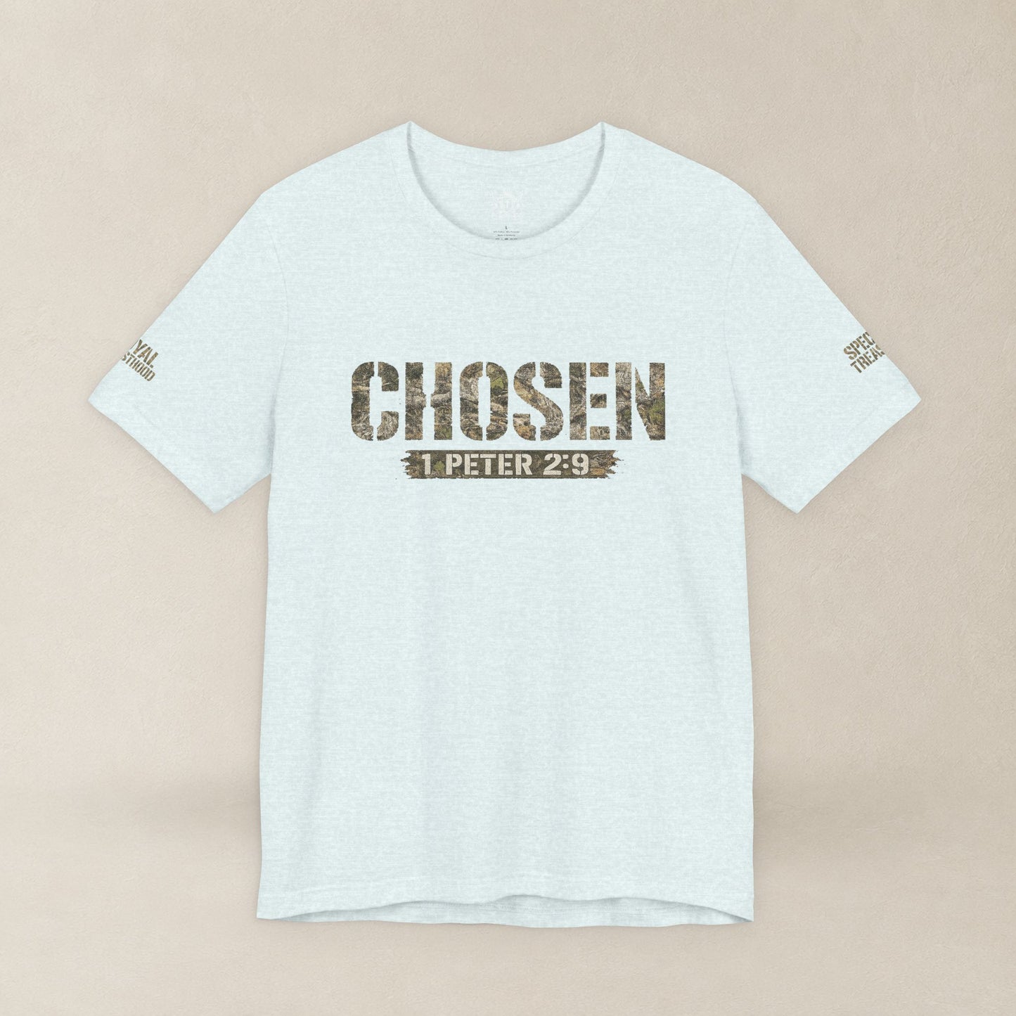CHOSEN Camo Tee, Royal Priesthood, Special Treasure | 1 Peter 2:9 Christian Apparel