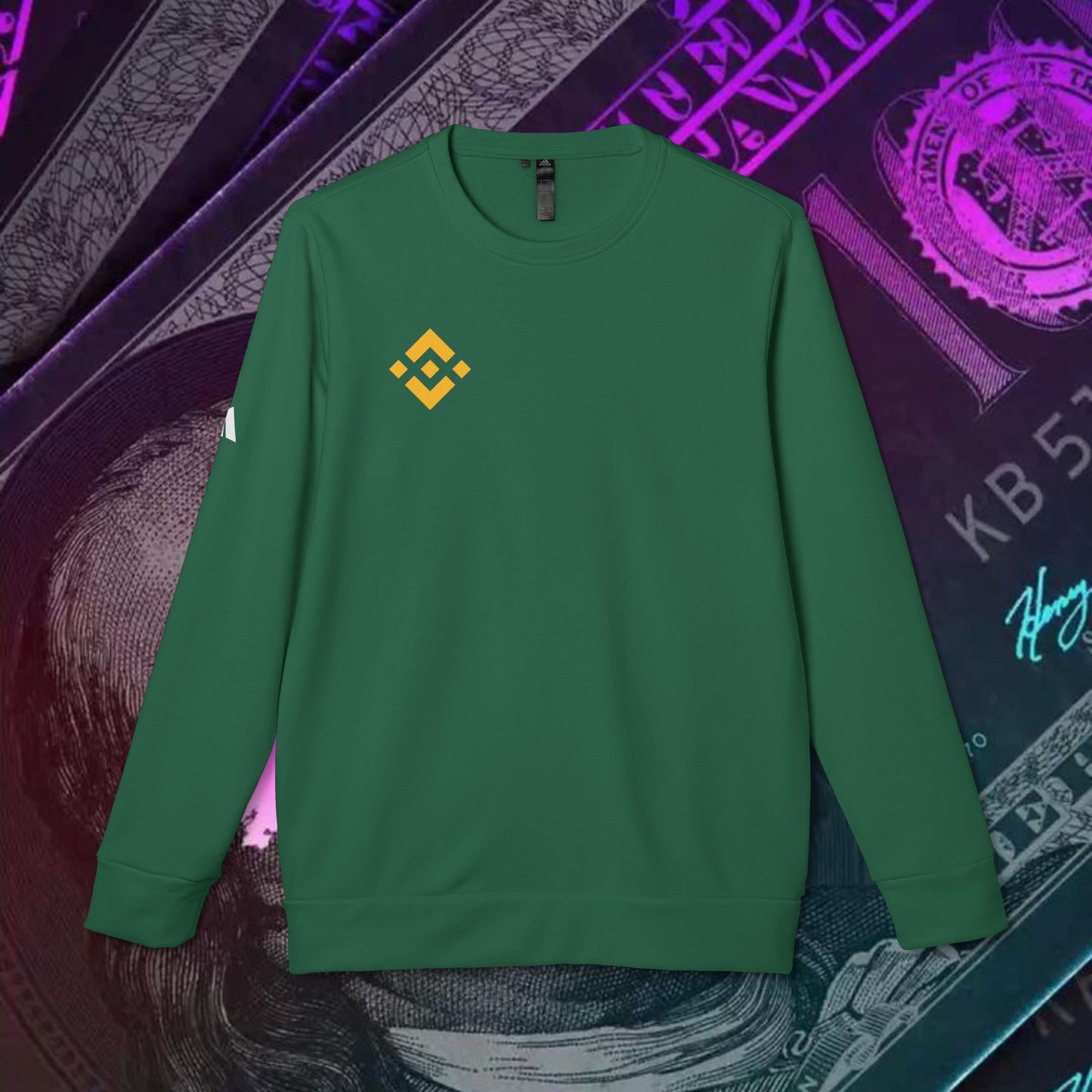 adidas® Unisex Fleece Crewneck Sweatshirt (Binance - BNB)