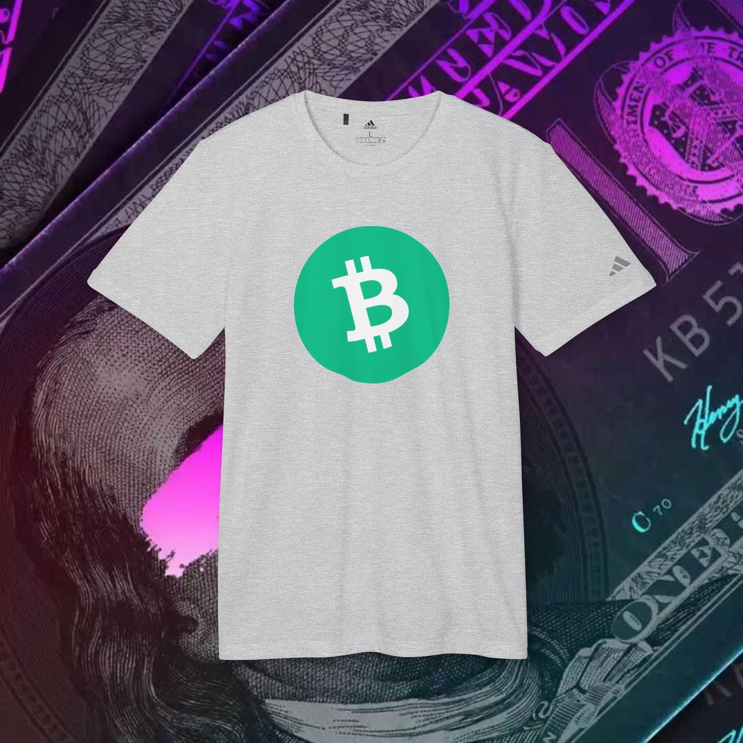 adidas® Unisex Sport T-shirt ( Bitcoin Cash - BCH ) big logo