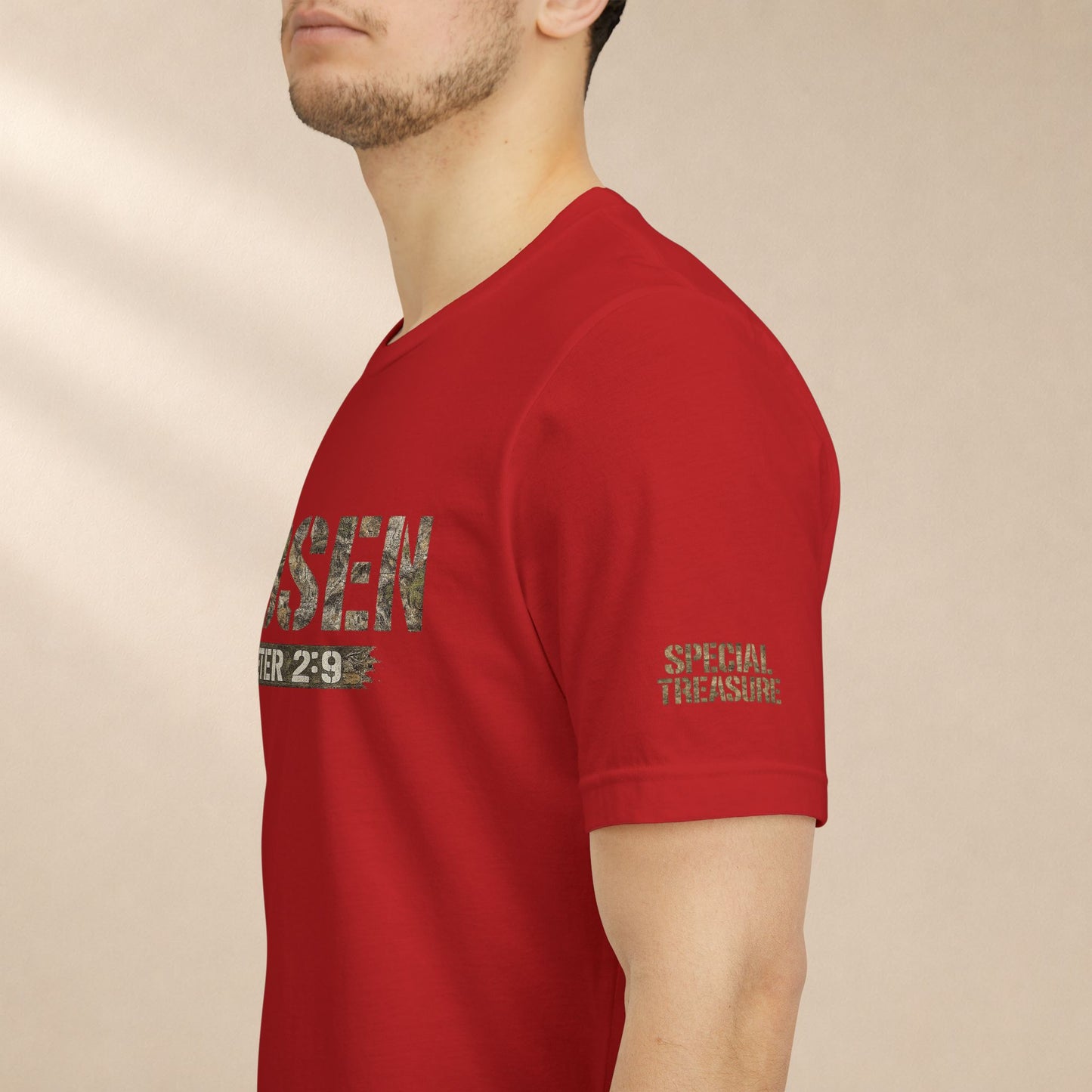 CHOSEN Camo Tee, Royal Priesthood, Special Treasure | 1 Peter 2:9 Christian Apparel