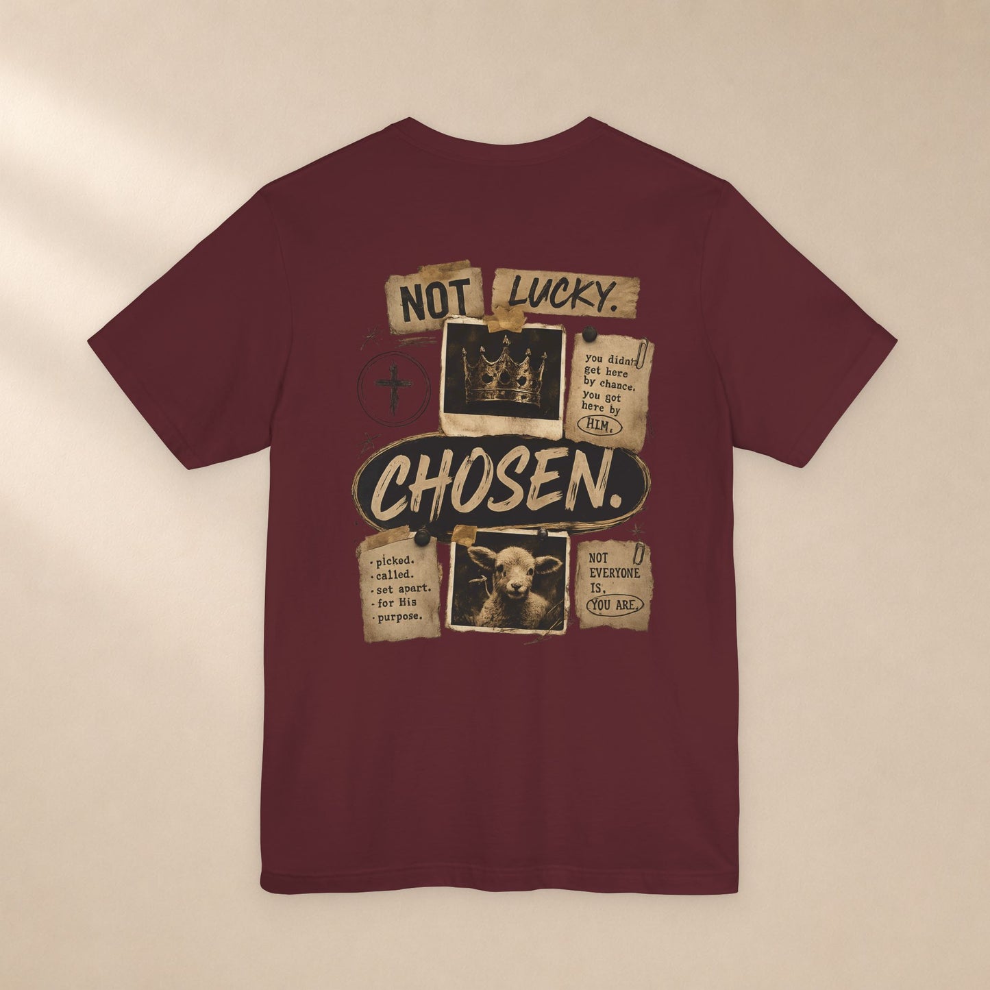 Not Lucky. Chosen. | Christian Graphic Tee | 1 Peter 2:9