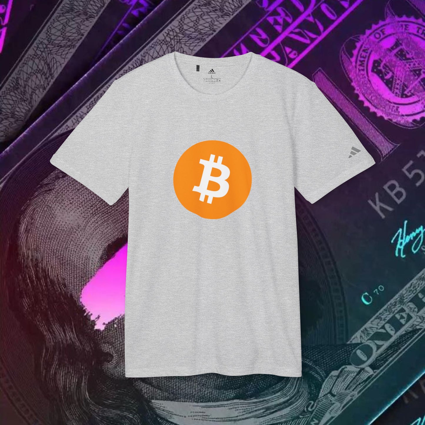 adidas® Unisex Sport T-shirt ( Bitcoin - BTC ) big logo