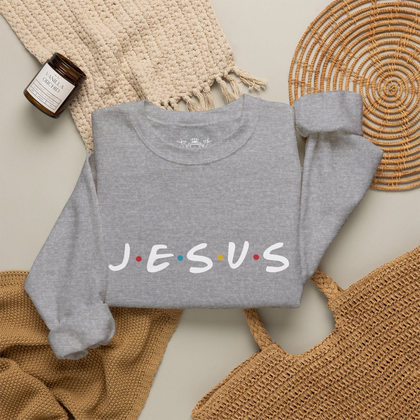 JESUS Crewneck Sweatshirt | Christian Streetwear | Faith Apparel