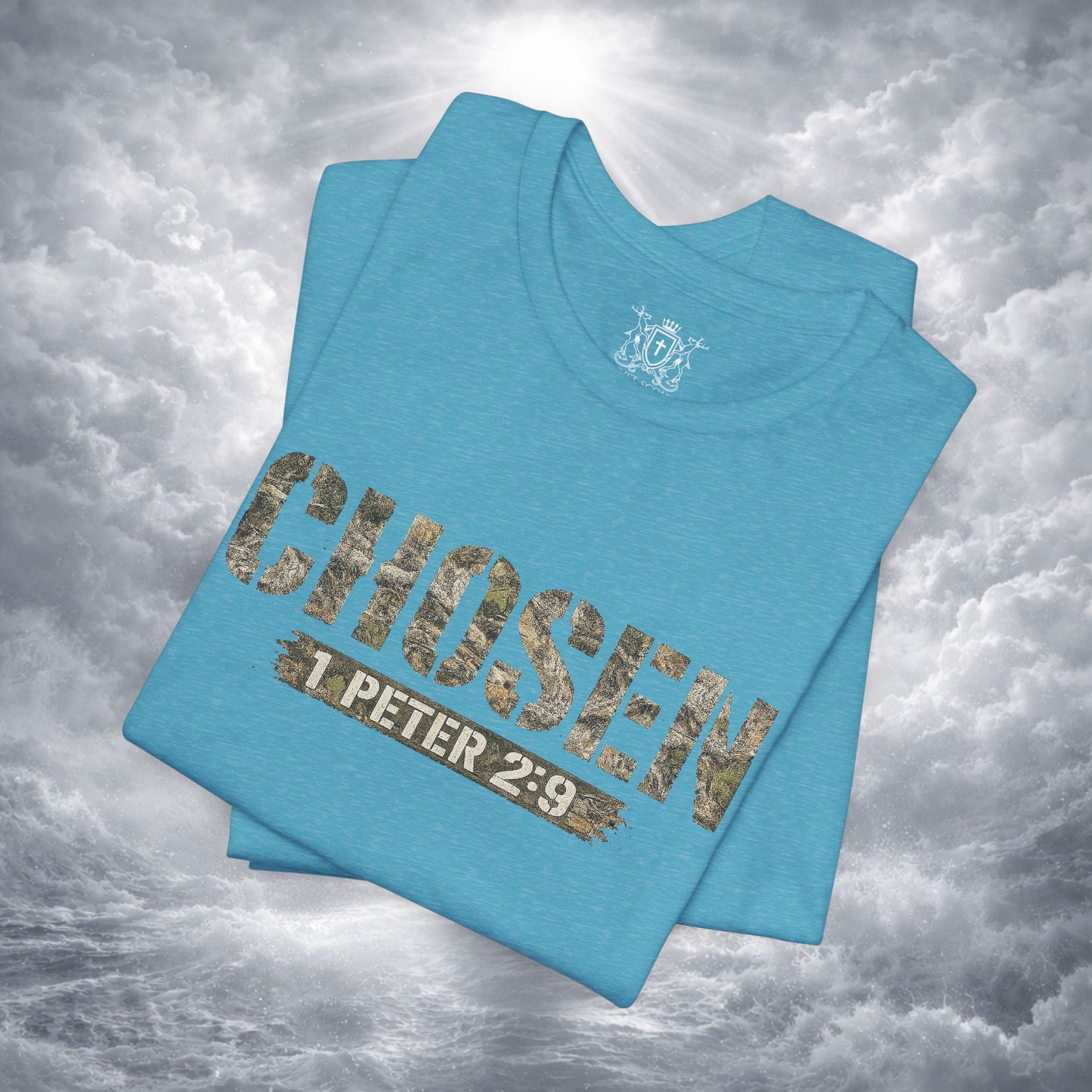 CHOSEN Camo Tee, Royal Priesthood, Special Treasure | 1 Peter 2:9 Christian Apparel