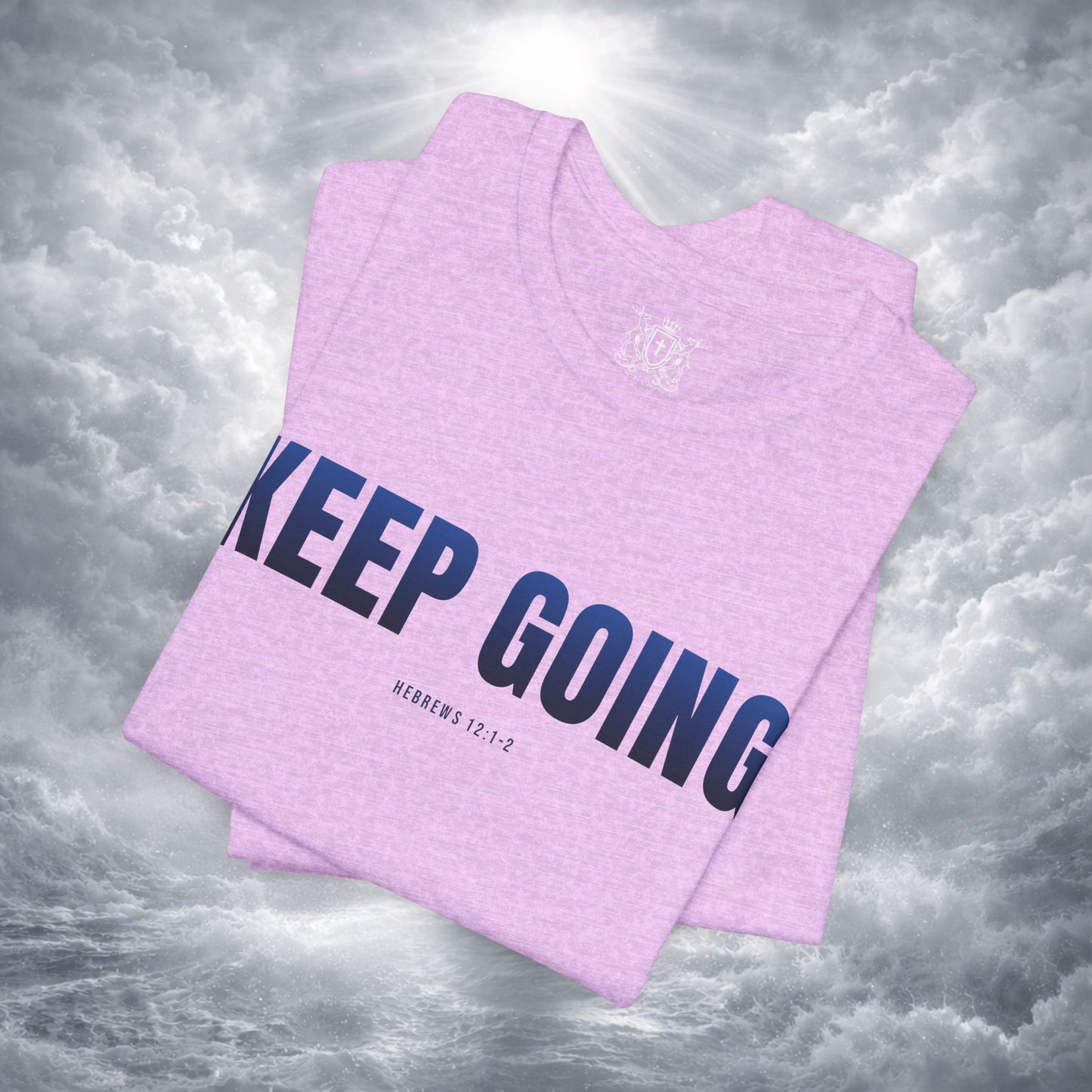 KEEP GOING Run With Endurance | Christian Tee | Hebrews 12: 1-2