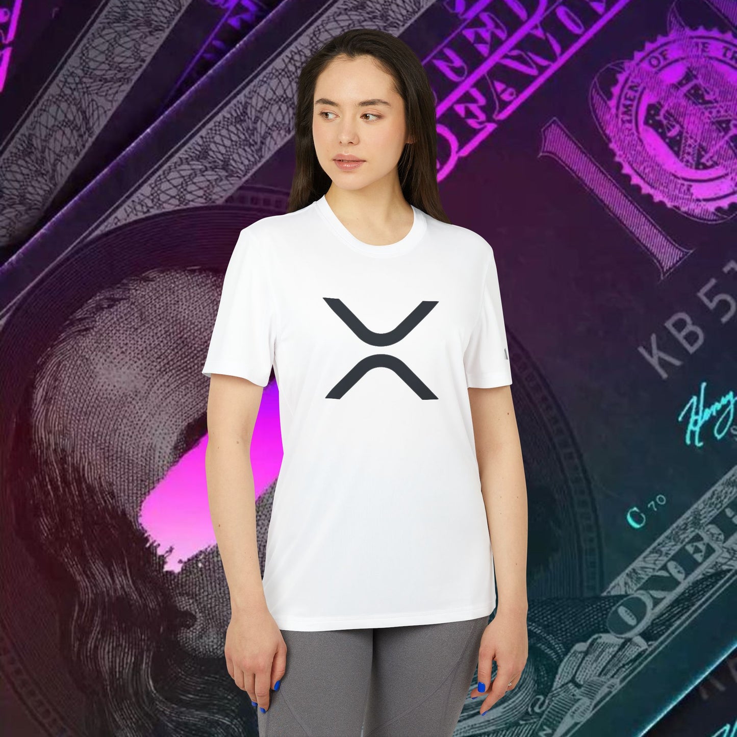 adidas® Unisex Sport T-shirt (Ripple - XRP)  big logo