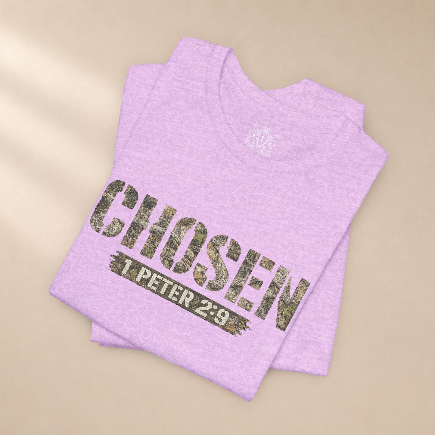 CHOSEN Camo Tee, Royal Priesthood, Special Treasure | 1 Peter 2:9 Christian Apparel