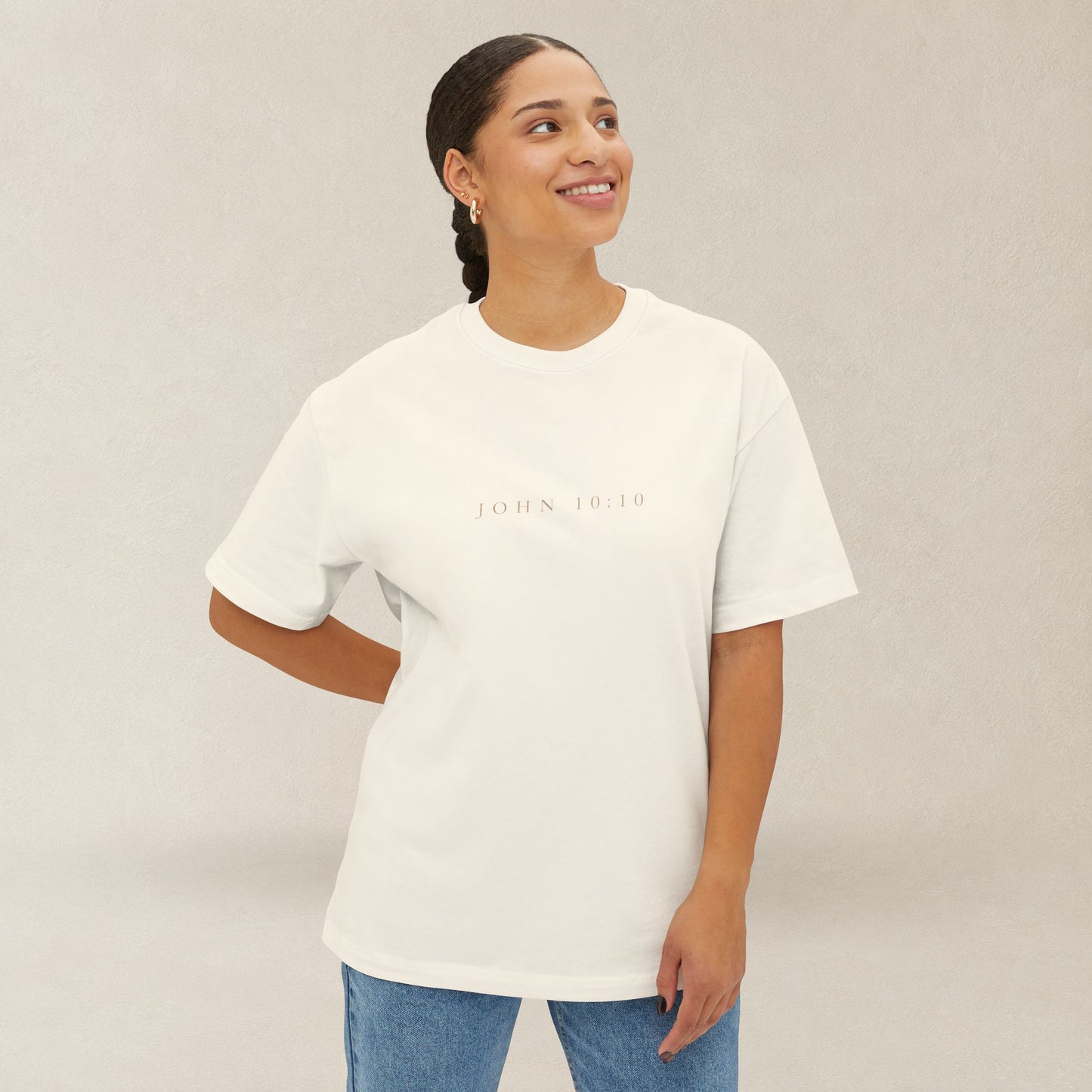 Abundant Life Oversized Boxy Tee | John 10:10 Christian Shirt | Have Life Abundantly