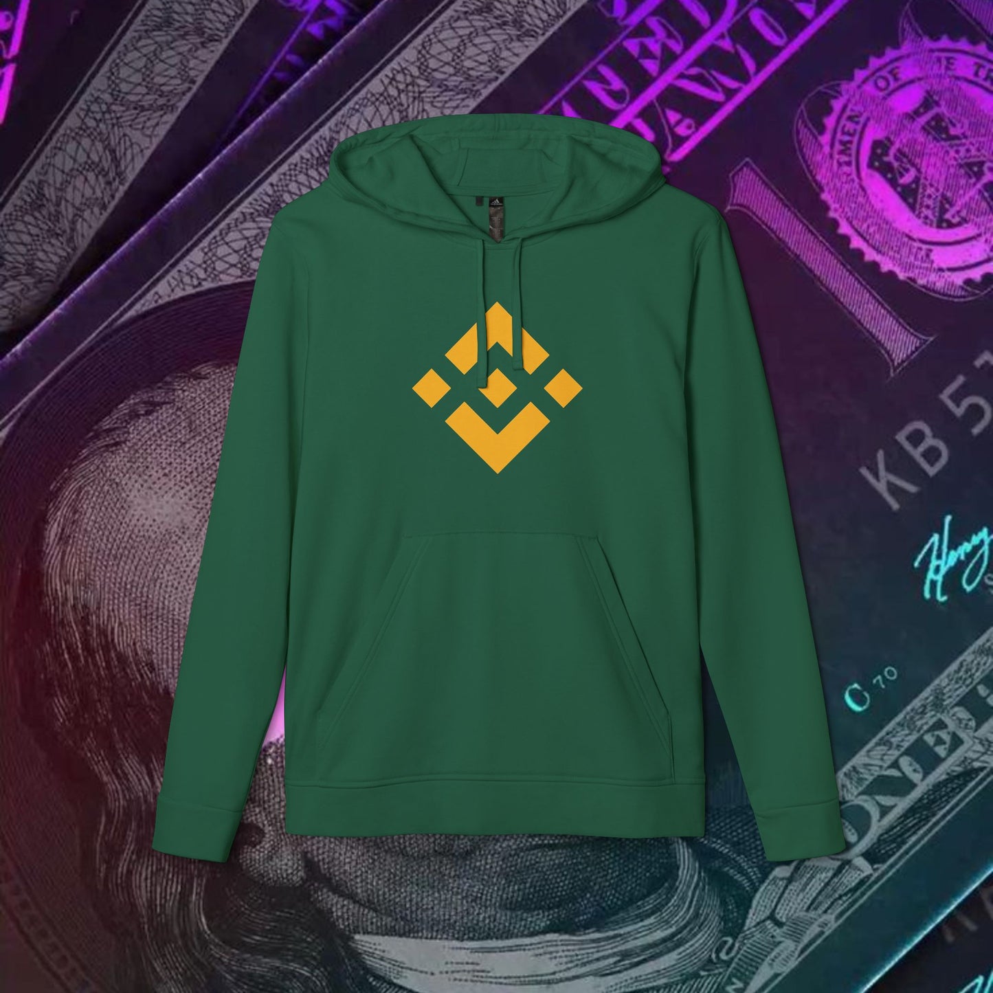 adidas® Unisex Fleece Hoodie (Binance - BNB) big logo