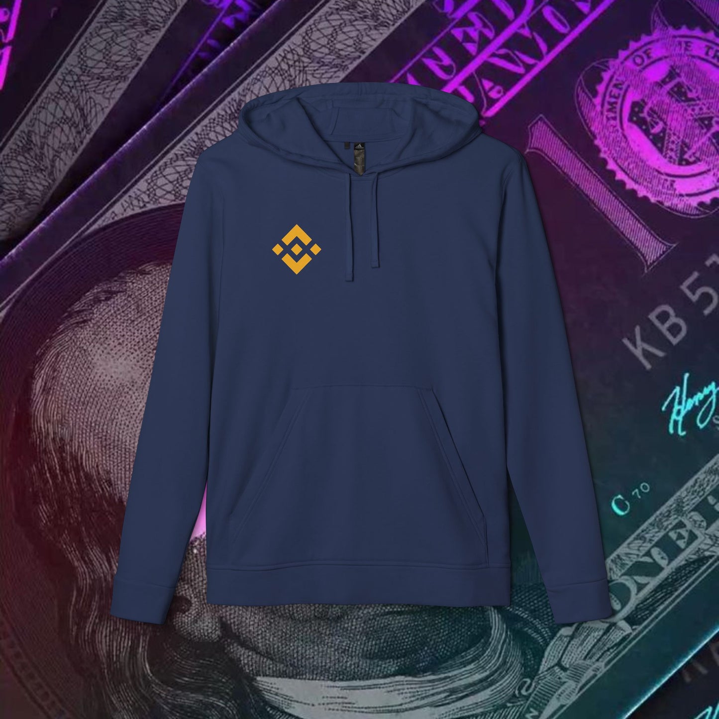 adidas® Unisex Fleece Hoodie (Binance - BNB)