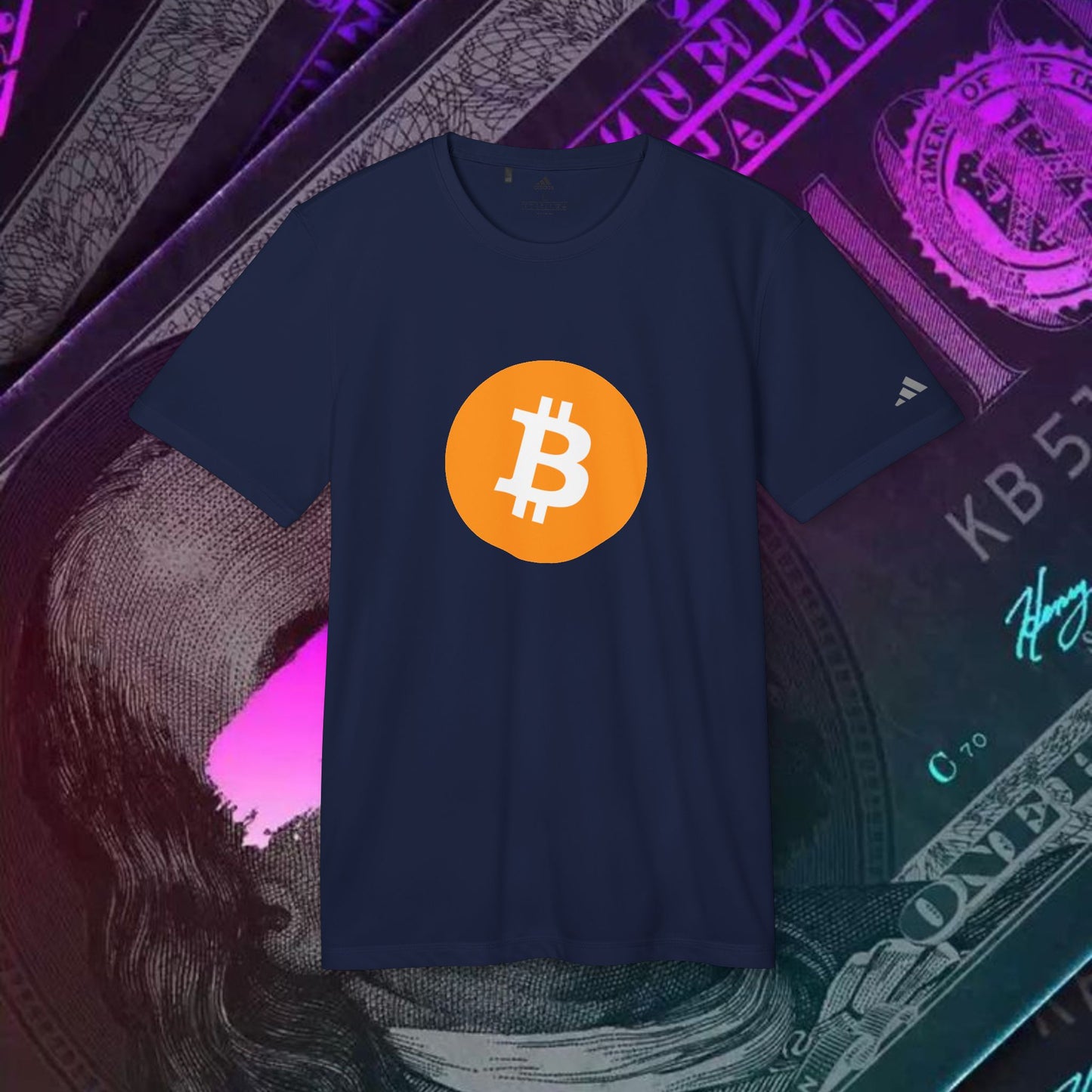 adidas® Unisex Sport T-shirt ( Bitcoin - BTC ) big logo