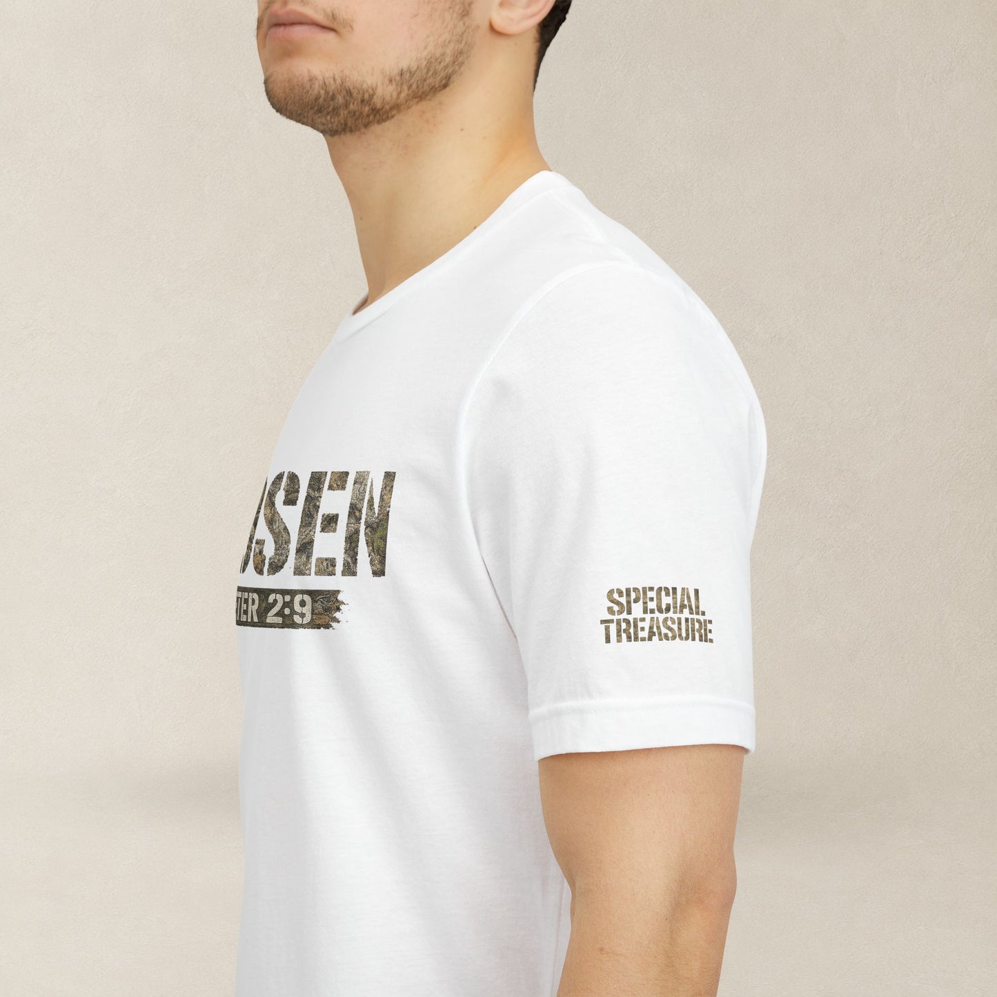 CHOSEN Camo Tee, Royal Priesthood, Special Treasure | 1 Peter 2:9 Christian Apparel