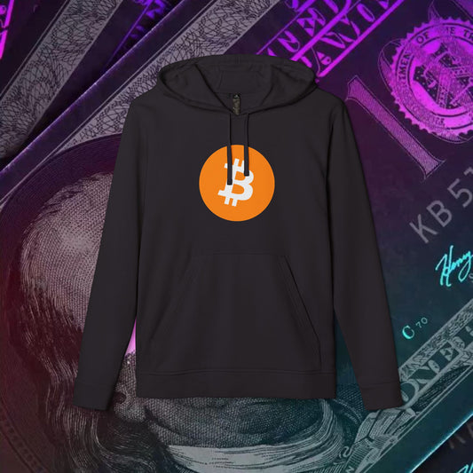 adidas® Unisex Fleece Hoodie (Bitcoin - BTC) big logo