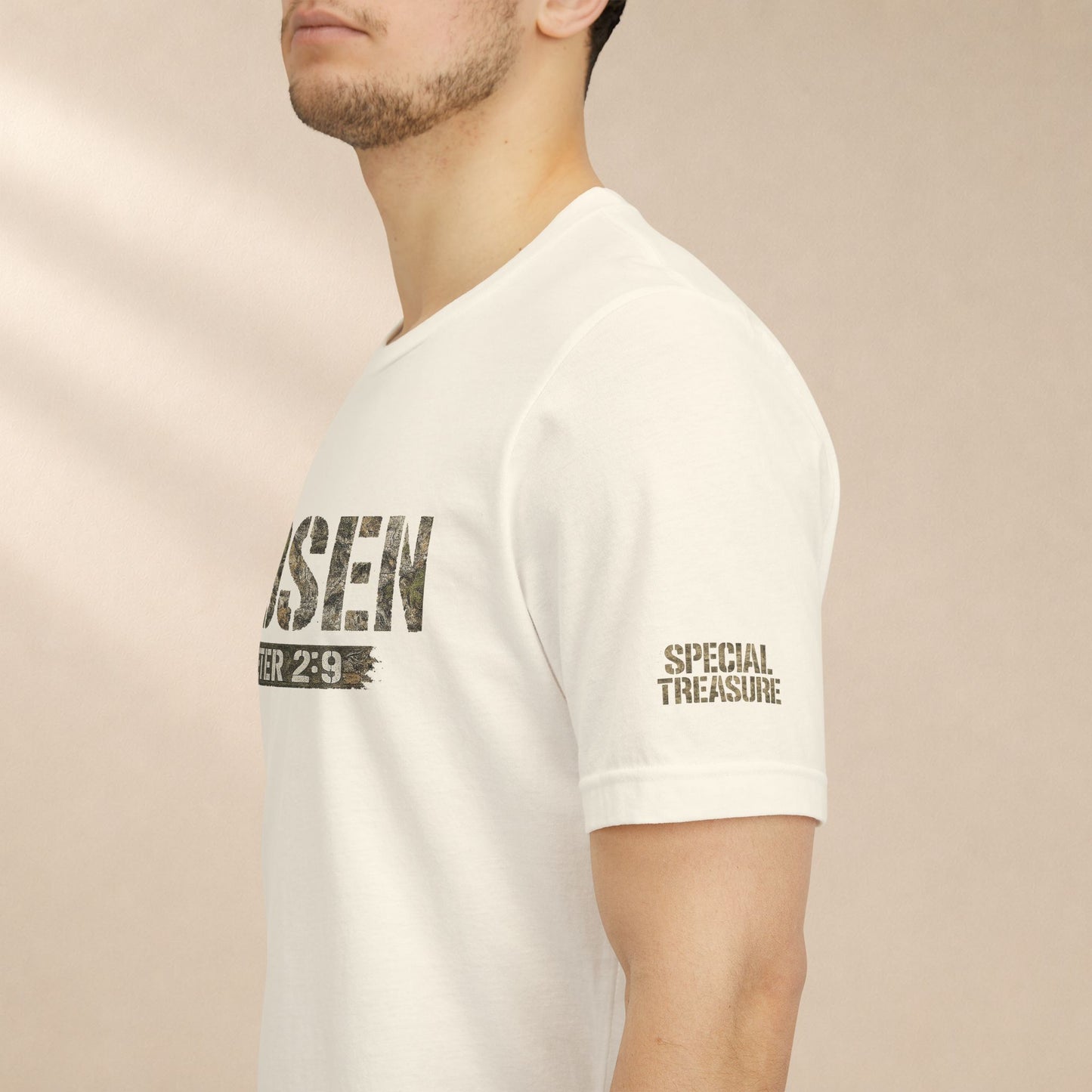 CHOSEN Camo Tee, Royal Priesthood, Special Treasure | 1 Peter 2:9 Christian Apparel