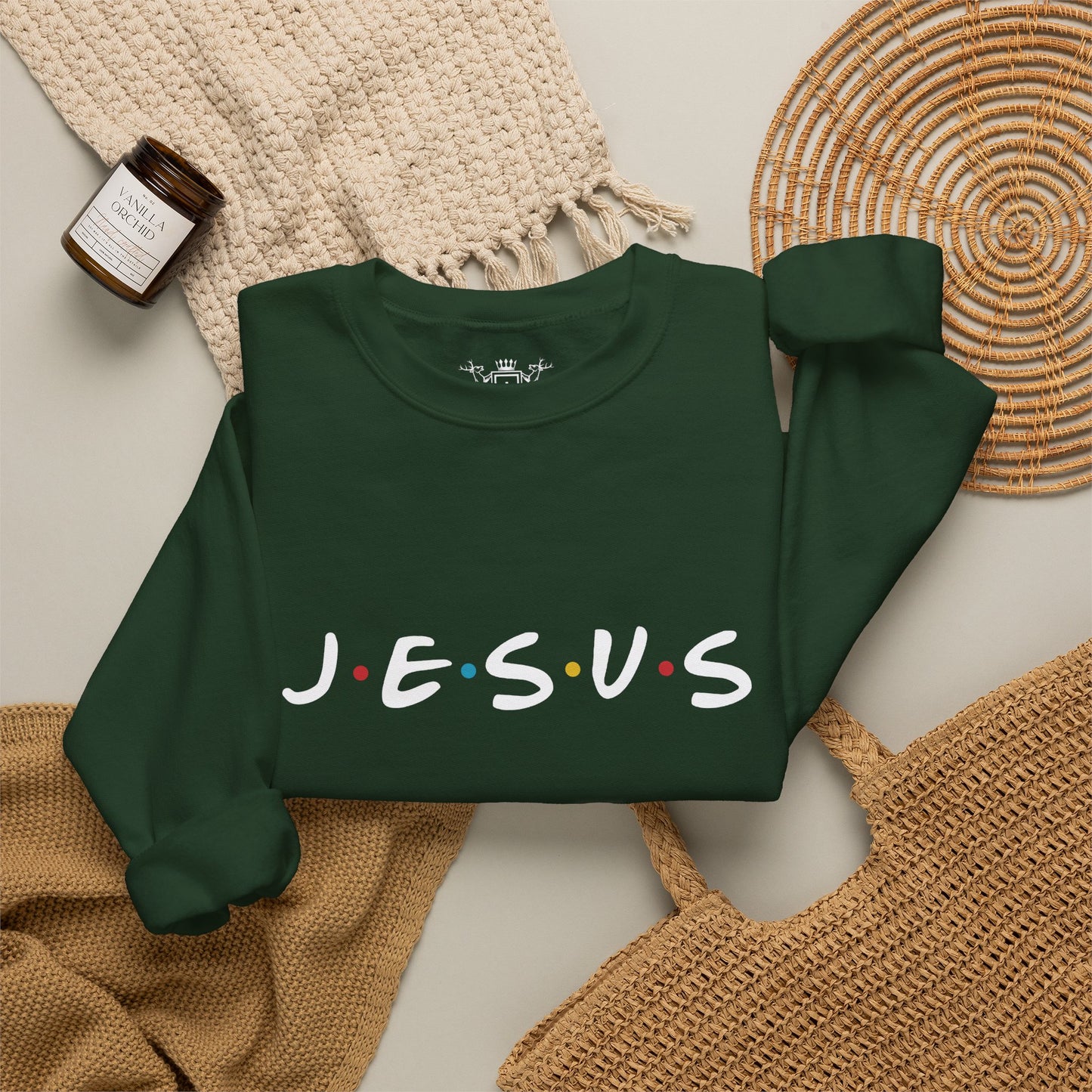 JESUS Crewneck Sweatshirt | Christian Streetwear | Faith Apparel