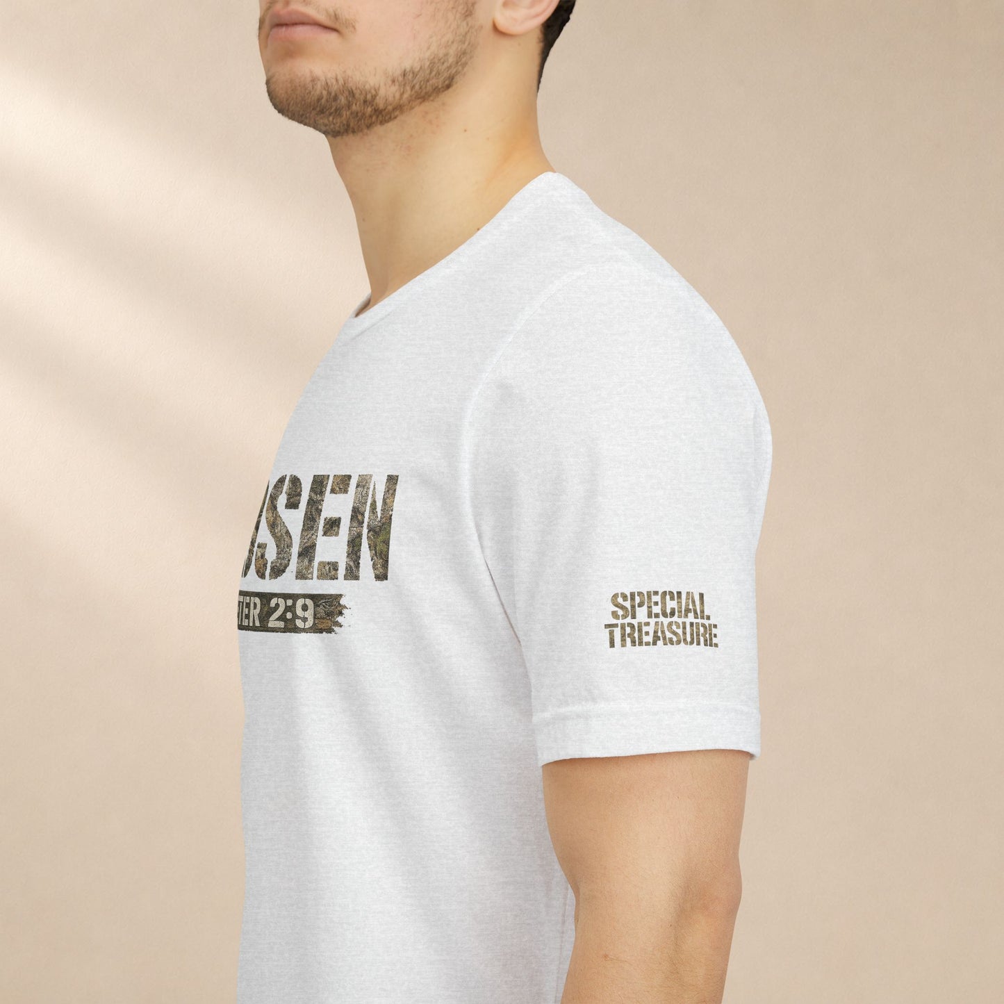 CHOSEN Camo Tee, Royal Priesthood, Special Treasure | 1 Peter 2:9 Christian Apparel