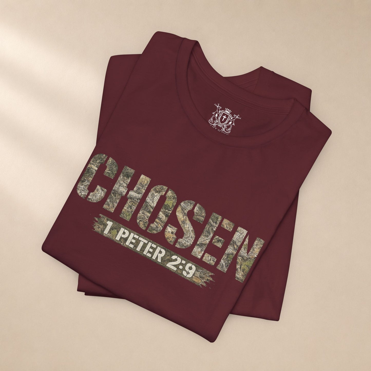 CHOSEN Camo Tee, Royal Priesthood, Special Treasure | 1 Peter 2:9 Christian Apparel