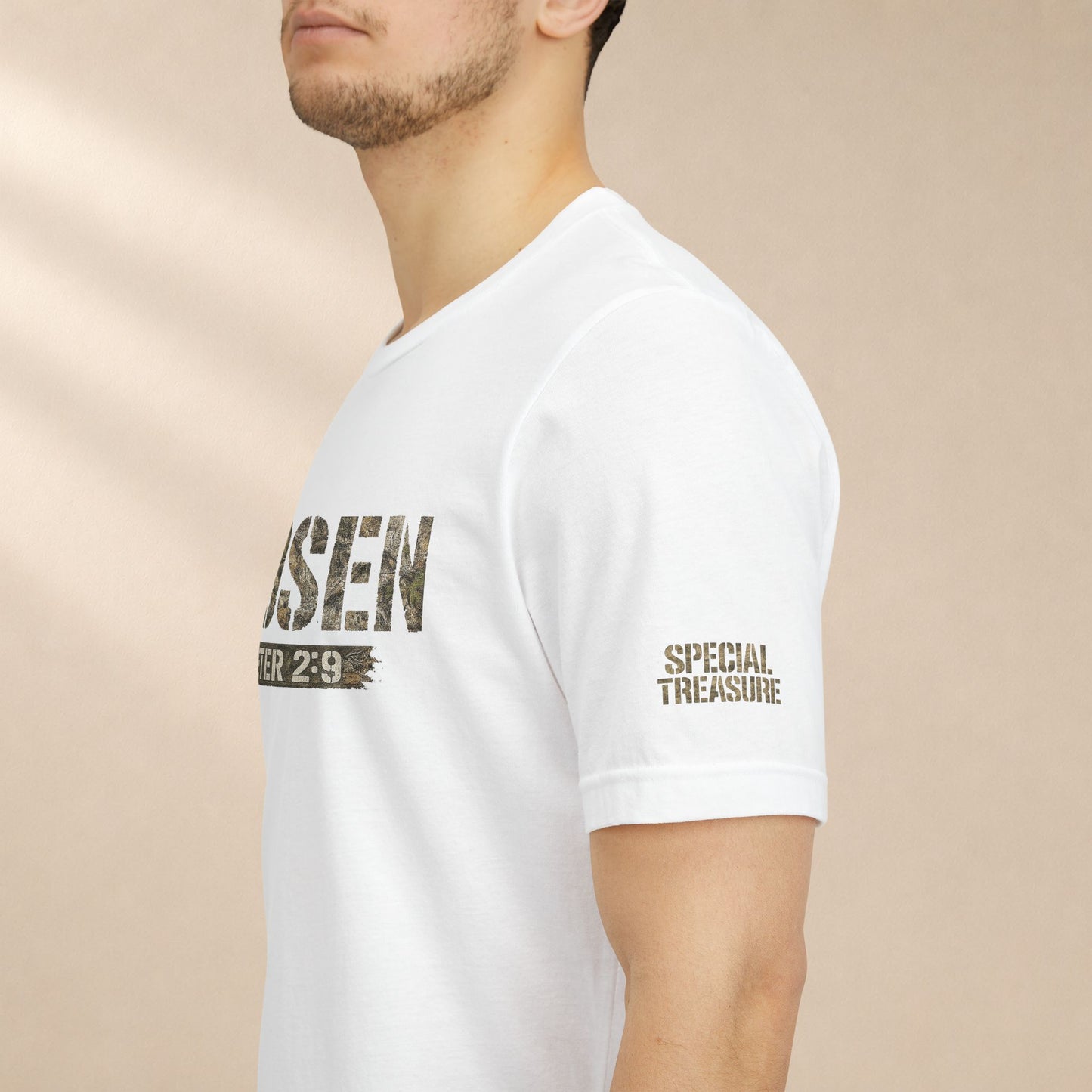 CHOSEN Camo Tee, Royal Priesthood, Special Treasure | 1 Peter 2:9 Christian Apparel