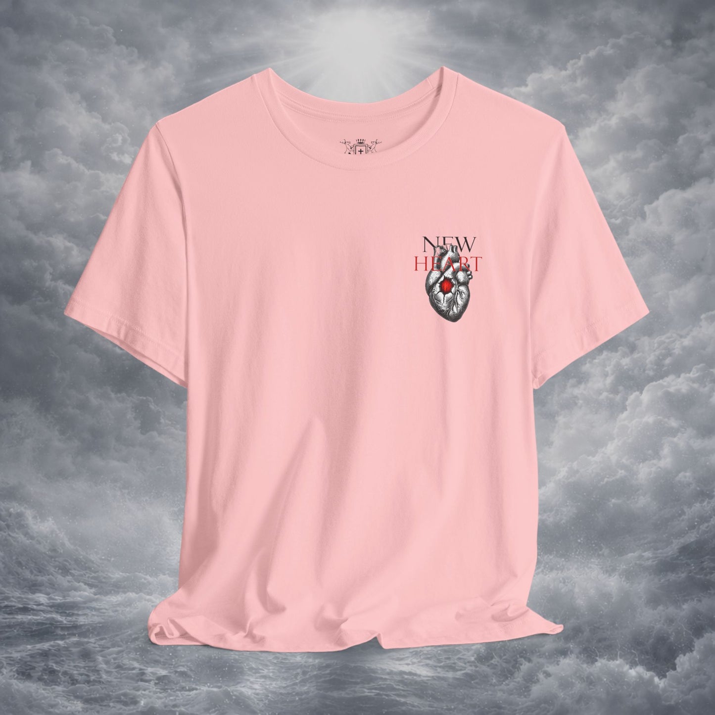 New Heart — Ezekiel 36:26 Christian Typographic Tee | Christ Scouts