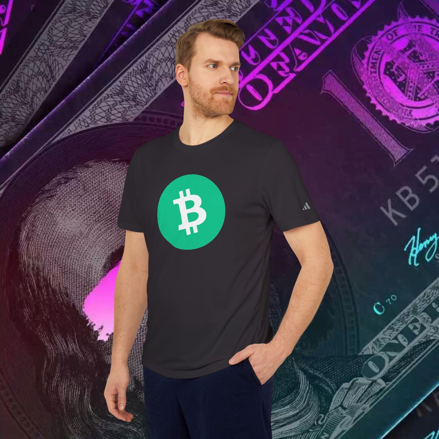 adidas® Unisex Sport T-shirt ( Bitcoin Cash - BCH ) big logo