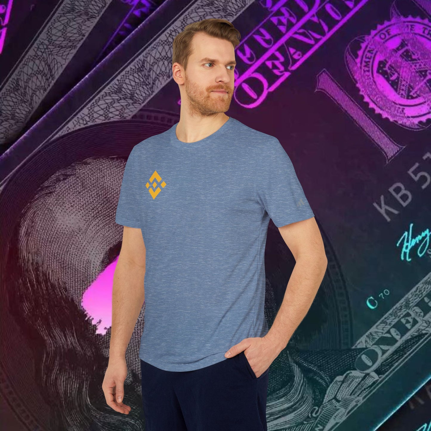 adidas® Unisex Sport T-shirt ( Binance - BNB)