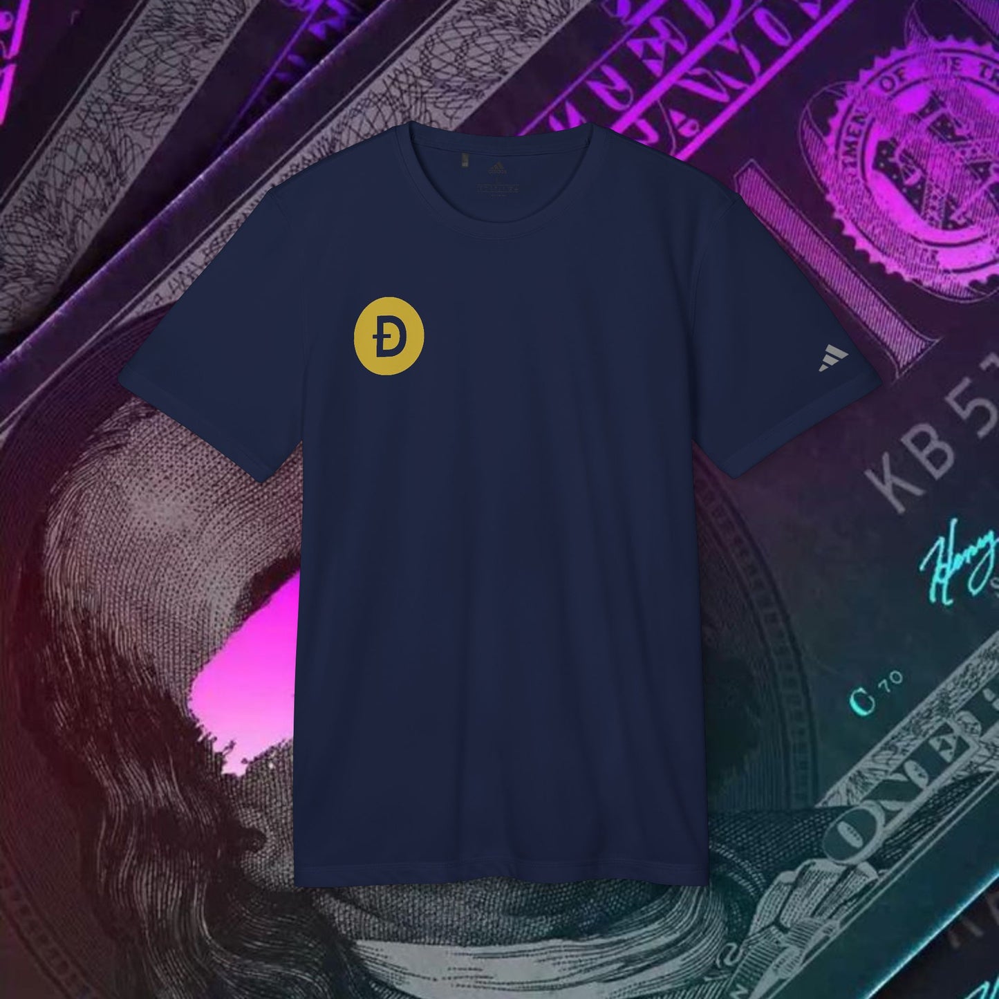 adidas® Unisex Sport T-shirt ( Dogecoin - DOGE )