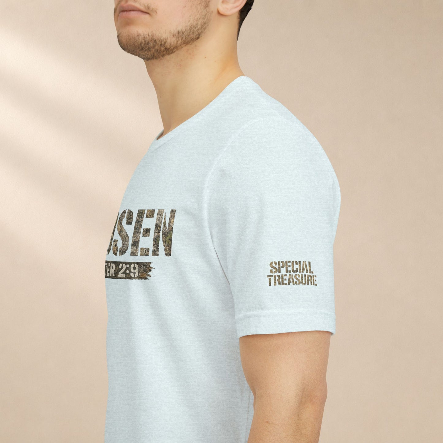 CHOSEN Camo Tee, Royal Priesthood, Special Treasure | 1 Peter 2:9 Christian Apparel