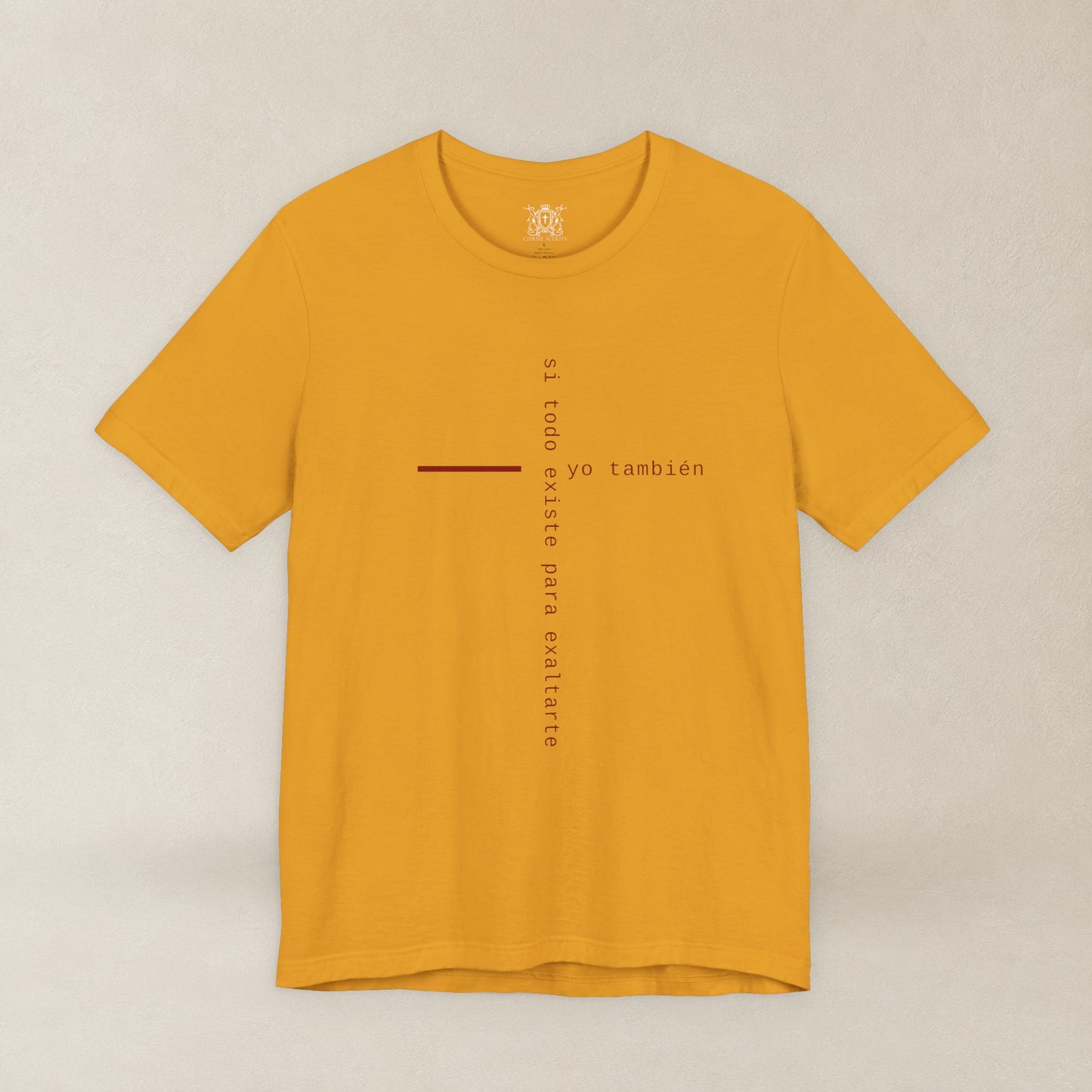 Yo También — Apocalipsis 4:11 Camiseta Cristiana Cruz Tipográfica | Christ Scouts
